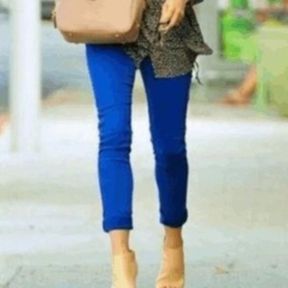 Rag & Bone rag & bone l Cobalt Blue Moto Skinny Jeans Size 28 Size 28" / US 6 / IT 42 - 1 Thumbnail