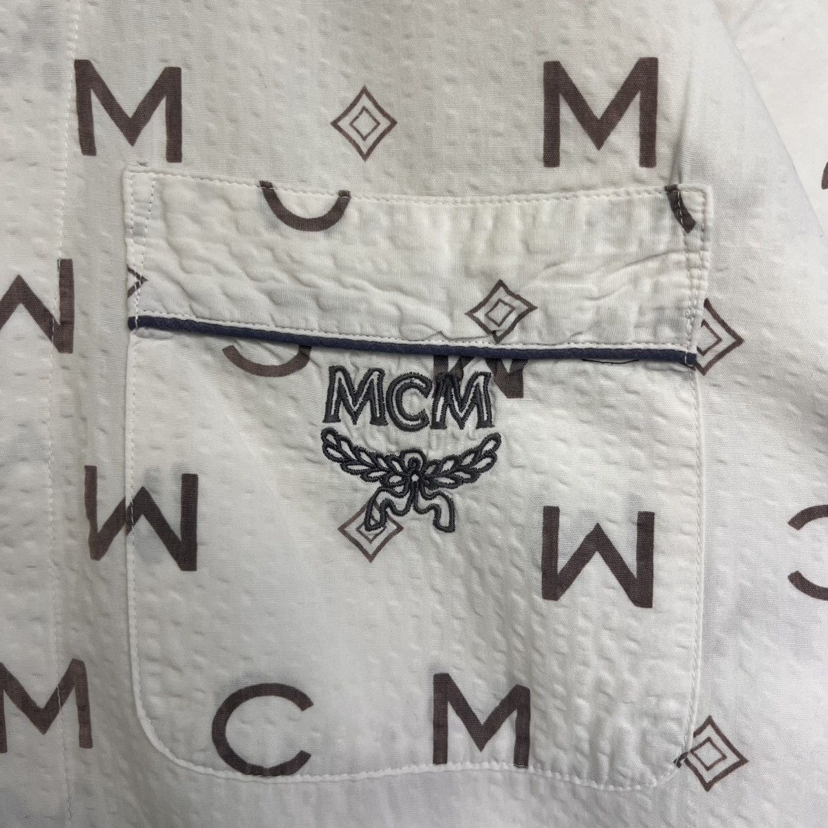 MCM MCM LEGERE Monogram Fullprint Open Collar Button Shirt Size US M / EU 48-50 / 2 - 3 Thumbnail