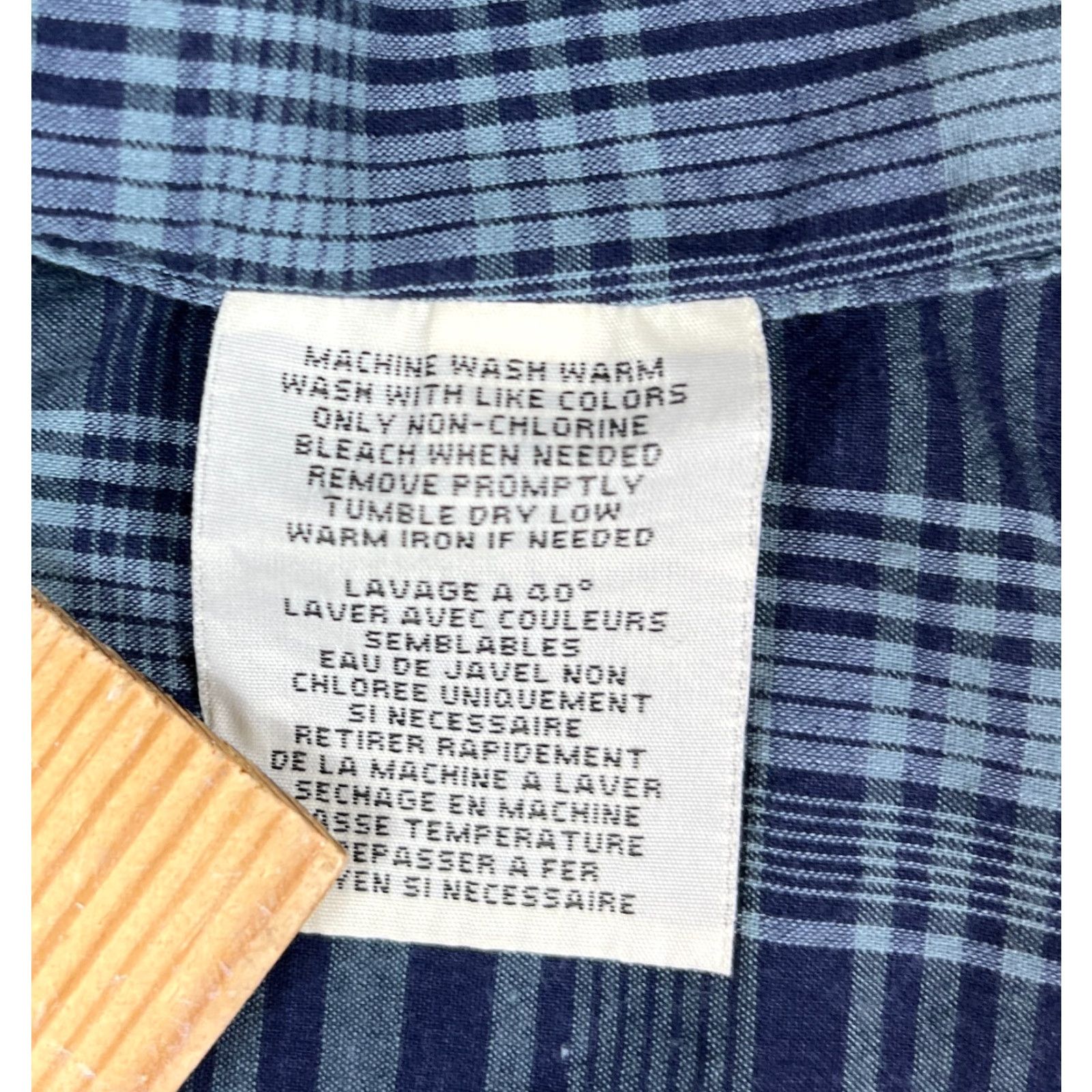 Vintage Denim & Supply Ralph Lauren Men's Button-Up Shirt Plaid XL Blue Cotton Long Sleeve Pocketed Casual Shirt Size US XL / EU 56 / 4 - 7 Thumbnail