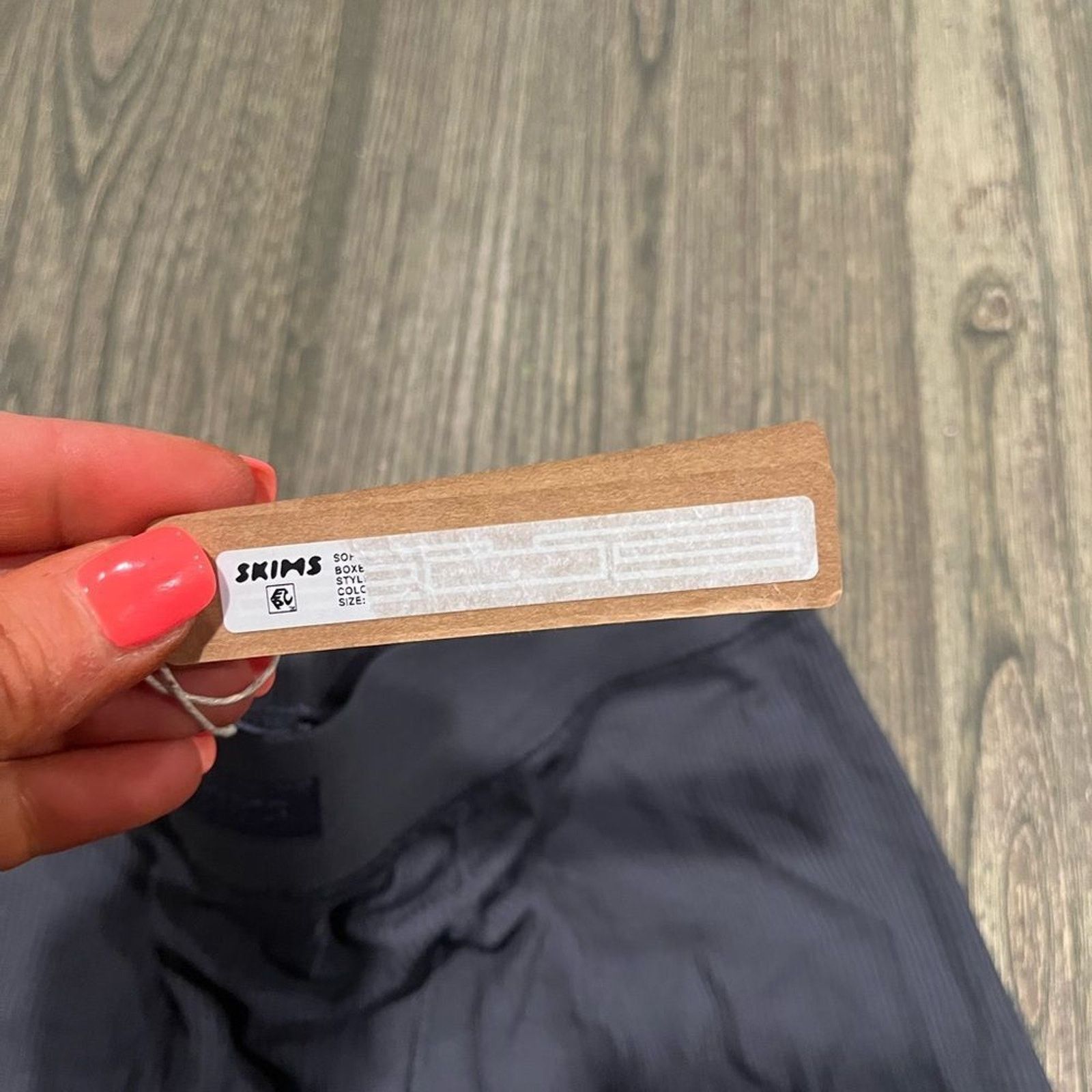 SKIMS NWT Skims Bpyfriend Boxer Elastic Waistband Panel Onyx Sz S Size 25" / US 0 / IT 36 - 2 Thumbnail
