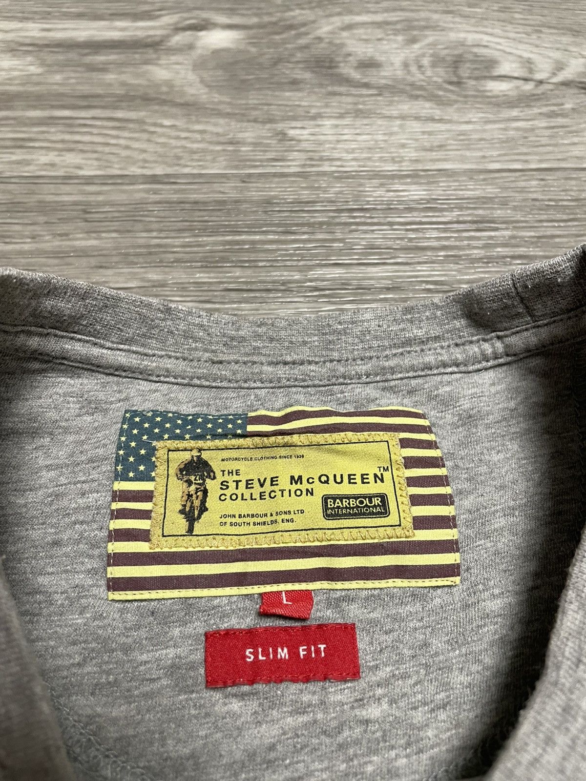 Barbour Barbour International Steve McQueen Gray T-Shirt Size US L / EU 52-54 / 3 - 5 Thumbnail