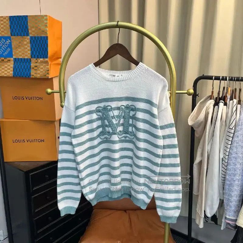 Max Mara MaxMara Striped Women's Sweater in White . Size L / US 10 / IT 46 - 1 Thumbnail