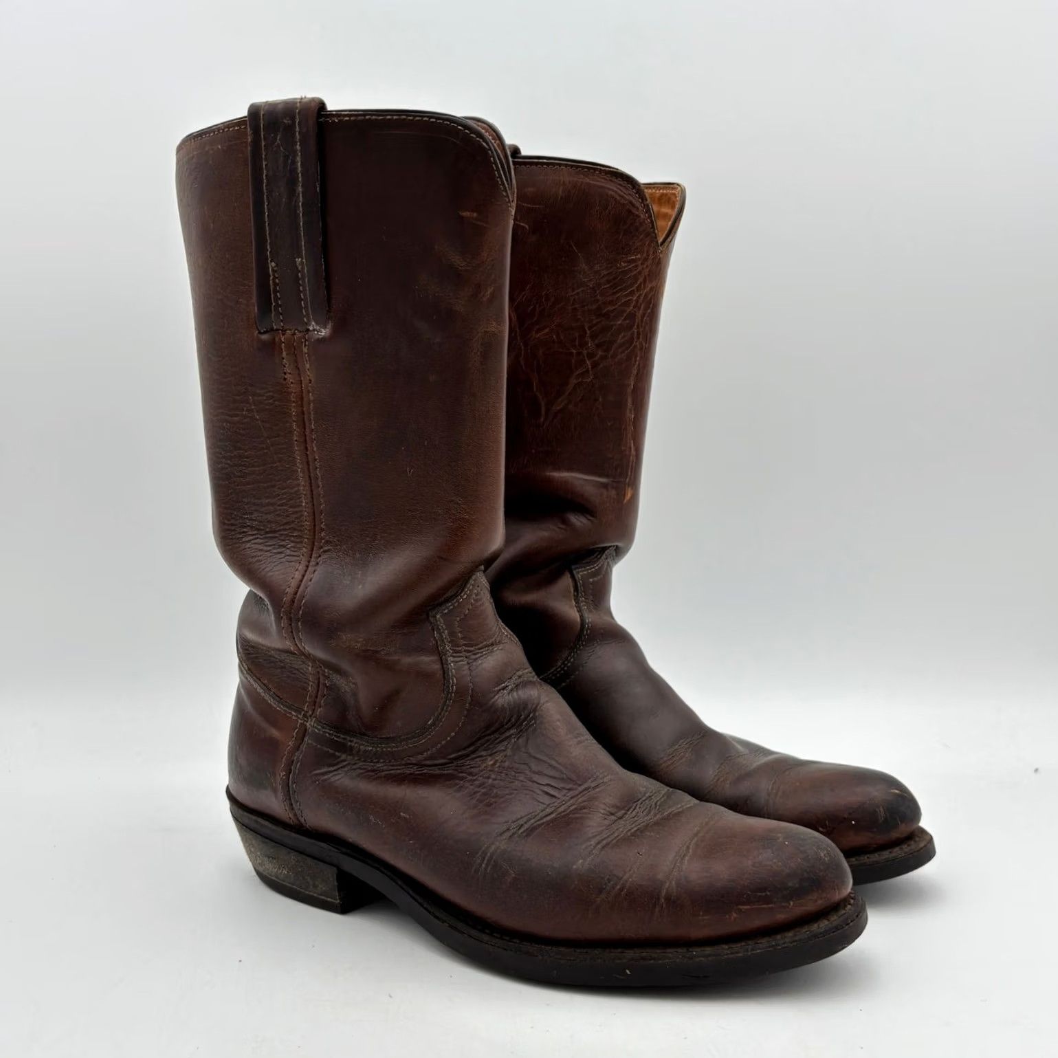 Frye VINTAGE Frye Black Label Leather Roper Boots Men 7D Western Workwear Boots Mens 7D Brown Leather Western 60s Size US 7 / EU 40 - 2 Thumbnail