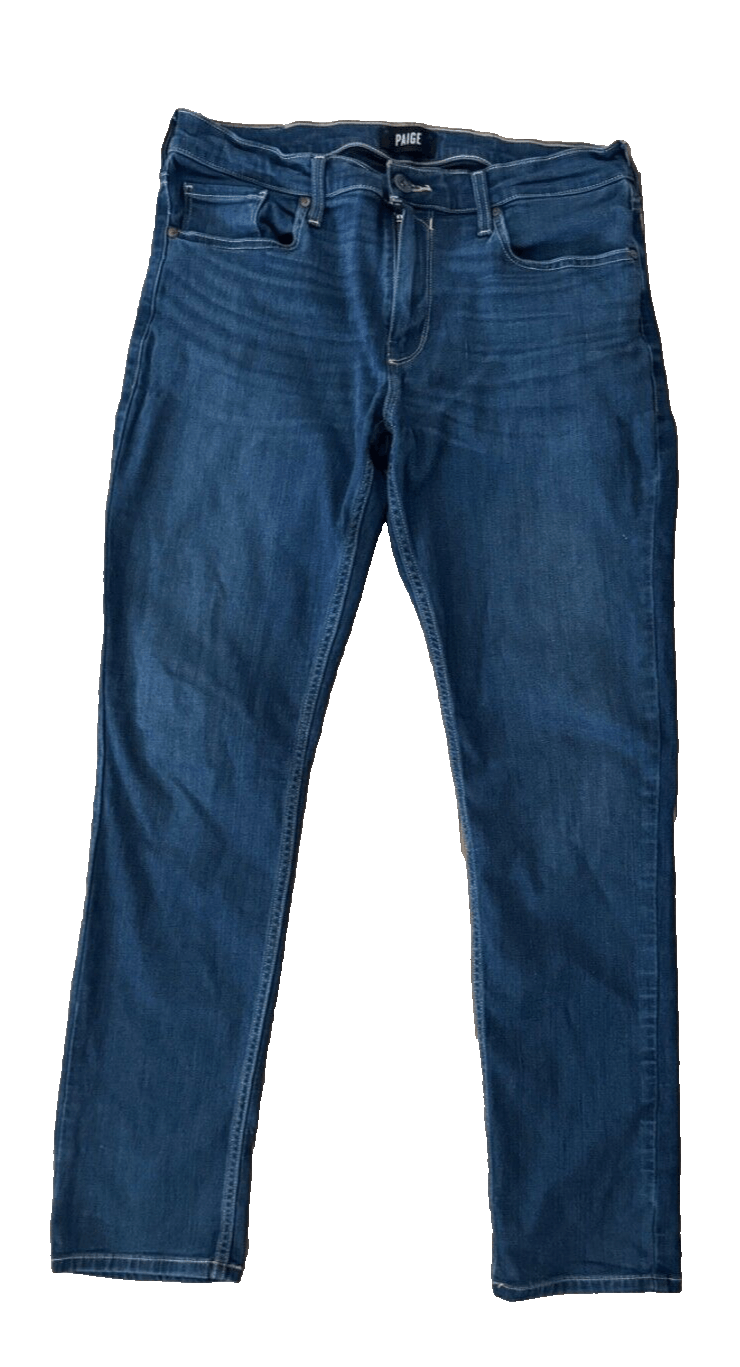 Paige Paige Men’s Denim Lennox Slim Jeans Blue Medium Wash 34x30 Size US 34 / EU 50 - 1 Thumbnail