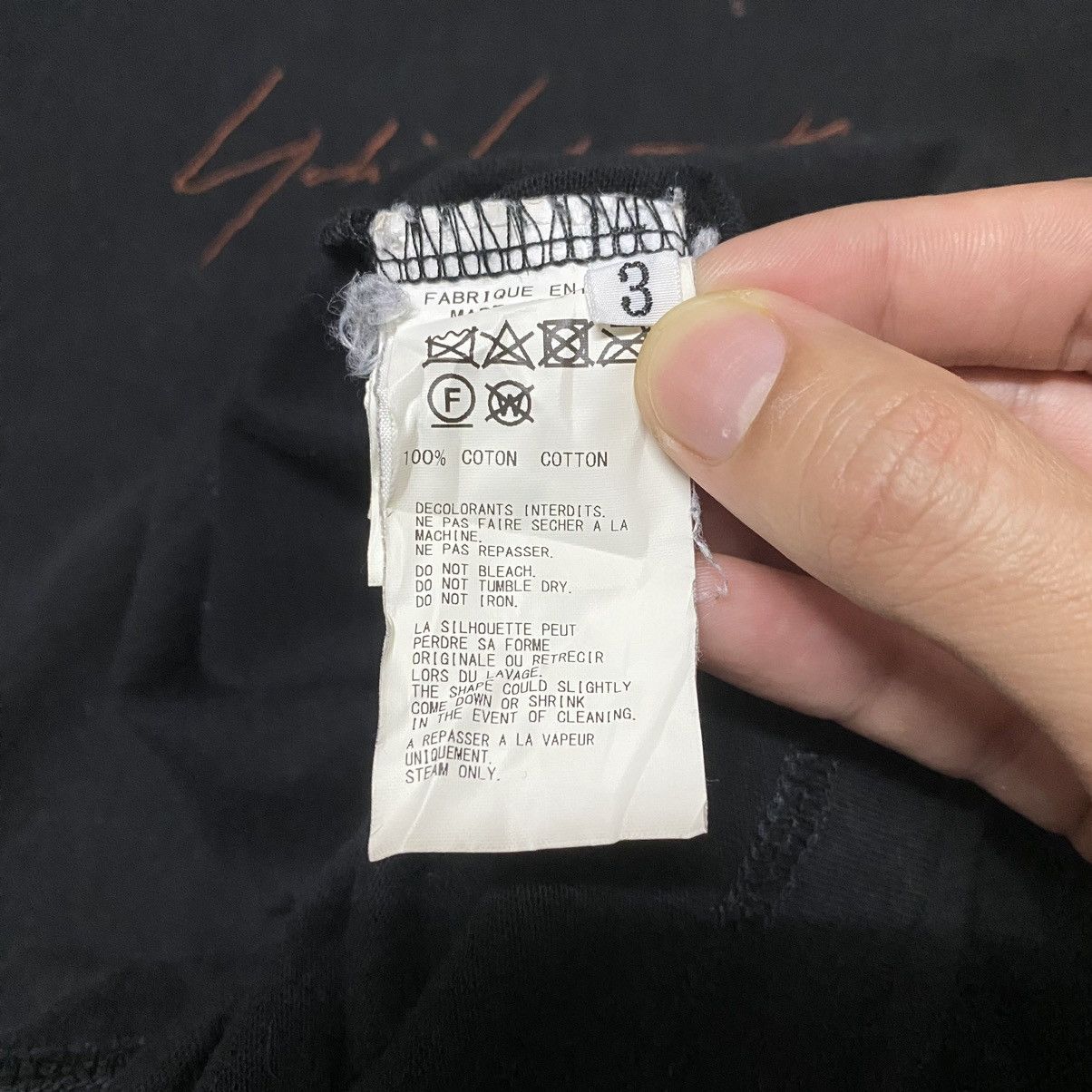 New Era × Yohji Yamamoto New Era X Yohji Yamamoto Signature Spellout Longsleeve Tee Size US M / EU 48-50 / 2 - 11 Thumbnail