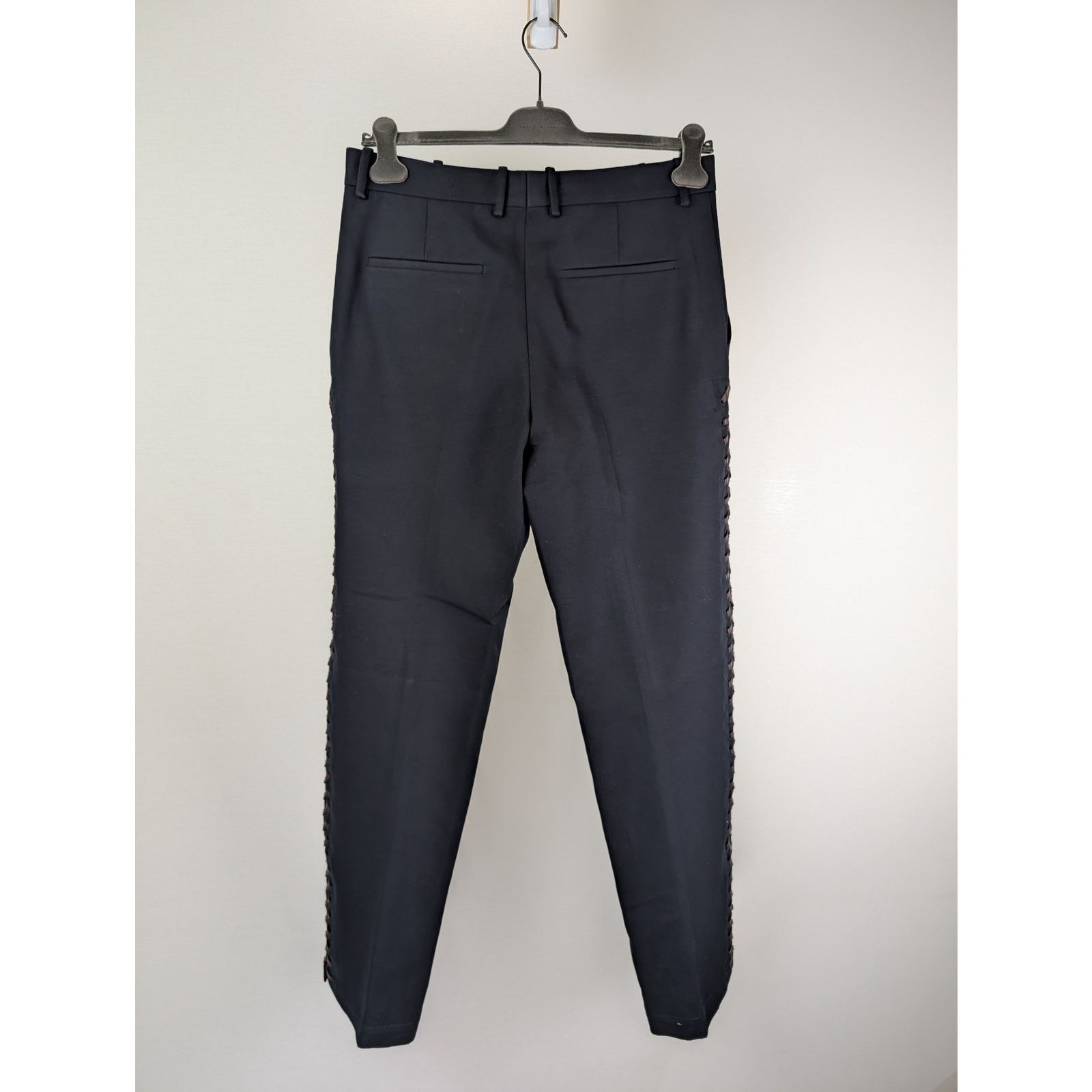 Bottega Veneta o1rshd1 Double Cotton Canvas Trousers in Space Black Size US 34 / EU 50 - 11 Thumbnail