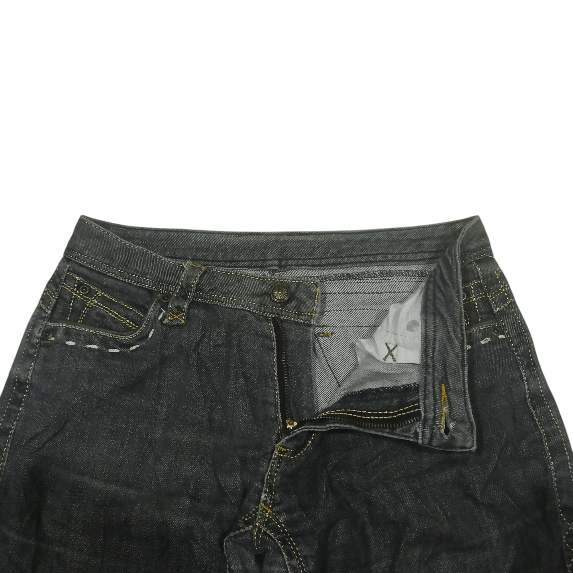 Japanese Brand Distressed Bootcut M.A. Japanese tribal pocket design Jeans Size US 28 / EU 44 - 4 Thumbnail