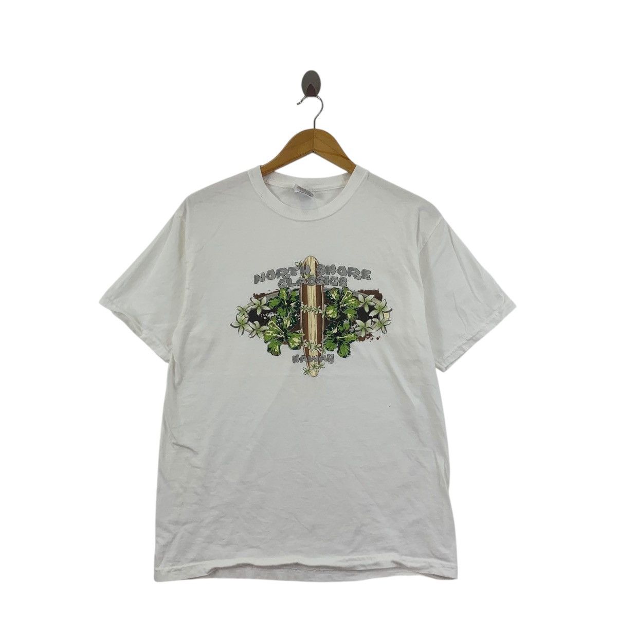 90s Hanes USA製 \"NORATH SHORE HAWAII\" Vintage 90's Hanes Beefy-T Red Dirt Hawaii North Shore
