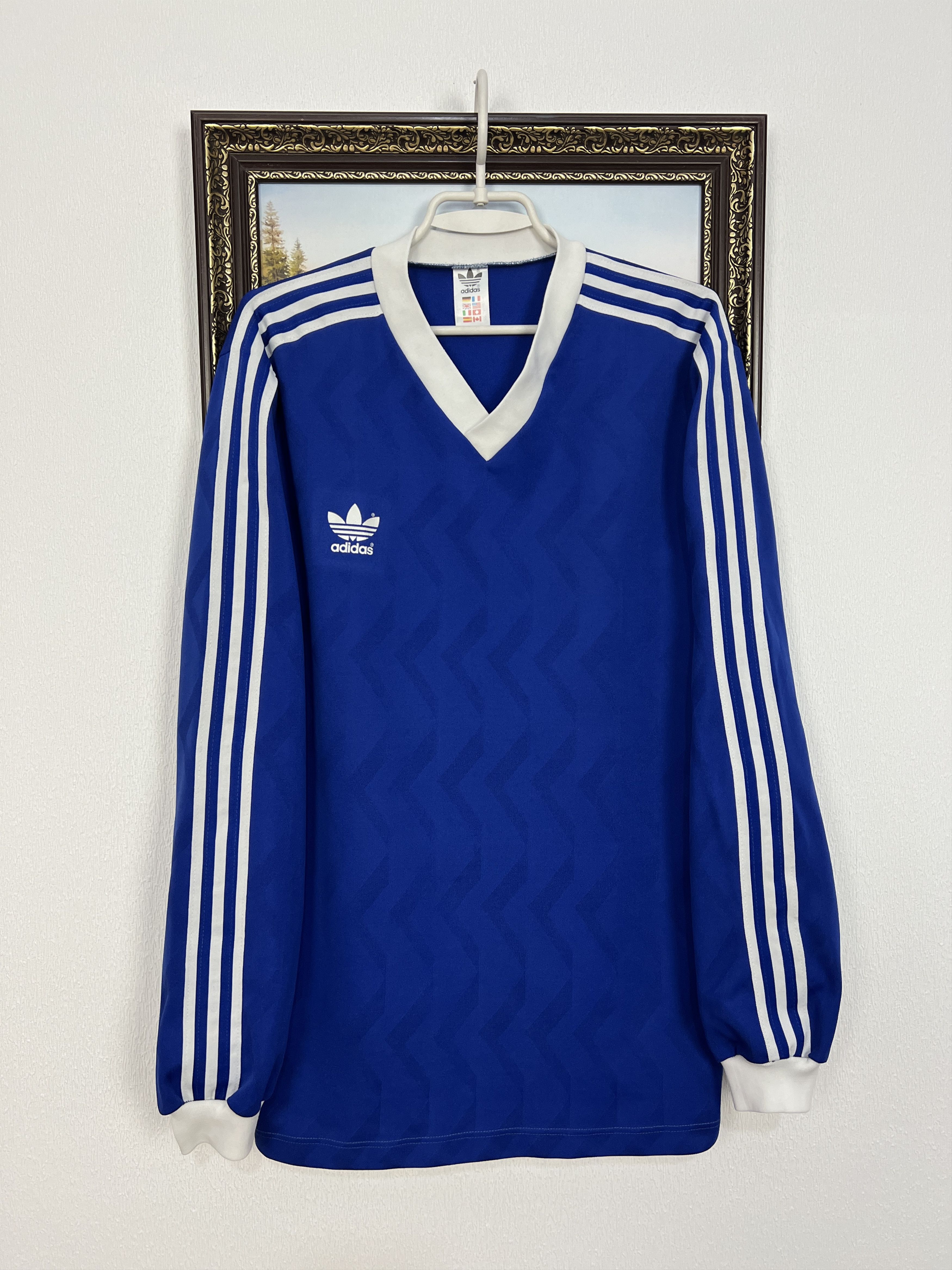 Adidas Vintage Football Template Shirt Long Sleeve Jersey Trikor Size US L / EU 52-54 / 3 - 1 Thumbnail