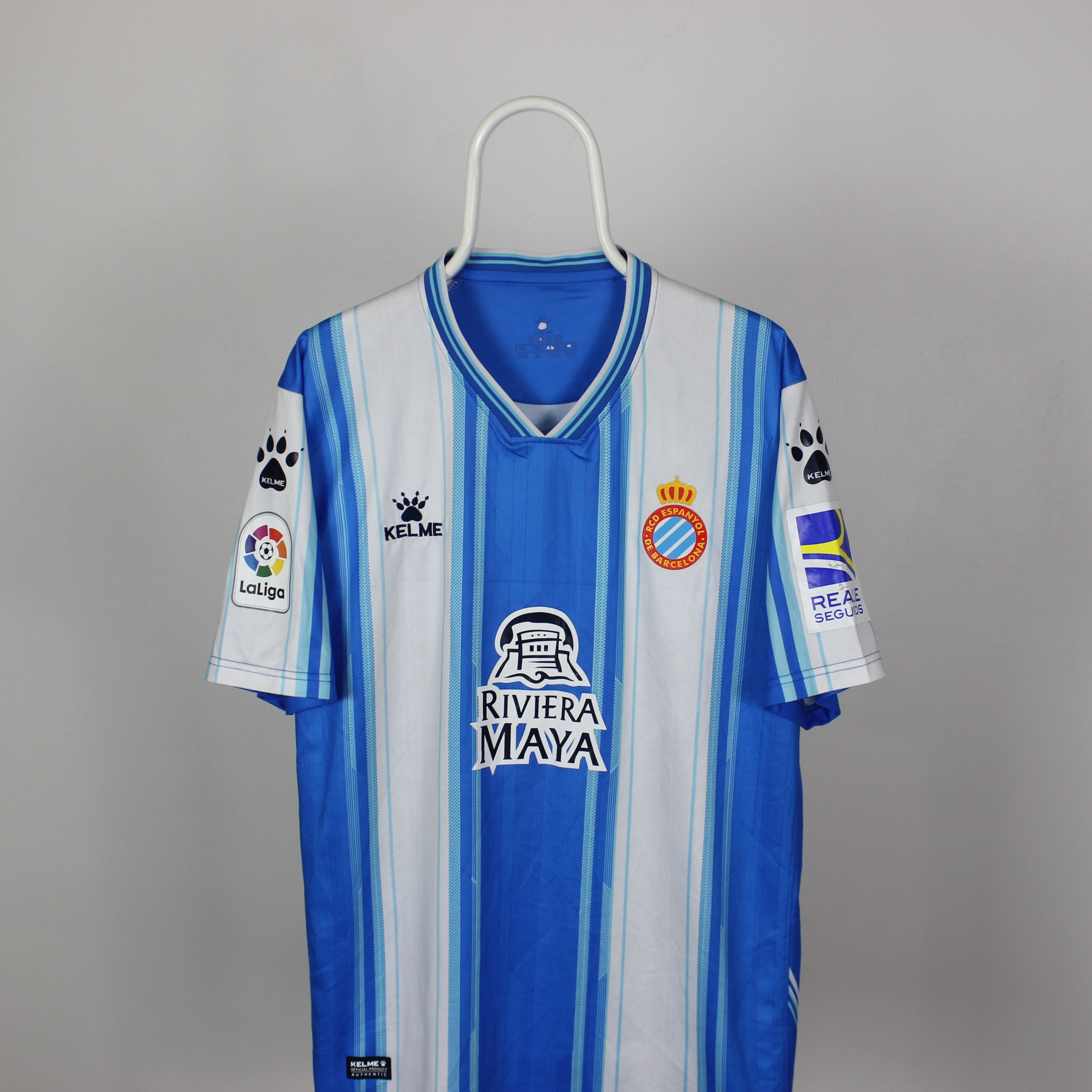 Other Kelme Adria Giner Pedrosa jersey fussbol XL blue Size US XL / EU 56 / 4 - 2 Thumbnail