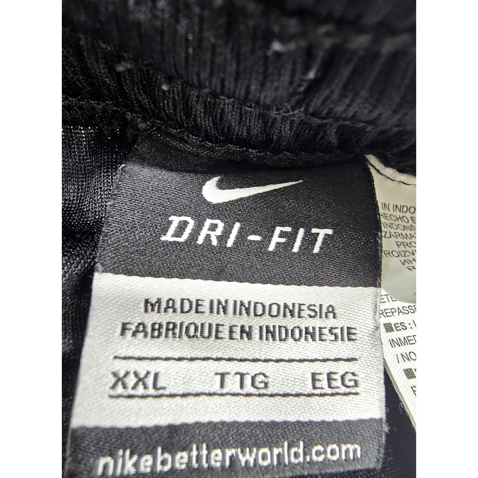 Nike Nike Mens XXL Black Dri-FIT Tapered Joggers Drawstring Pants Size US 39 - 3 Thumbnail