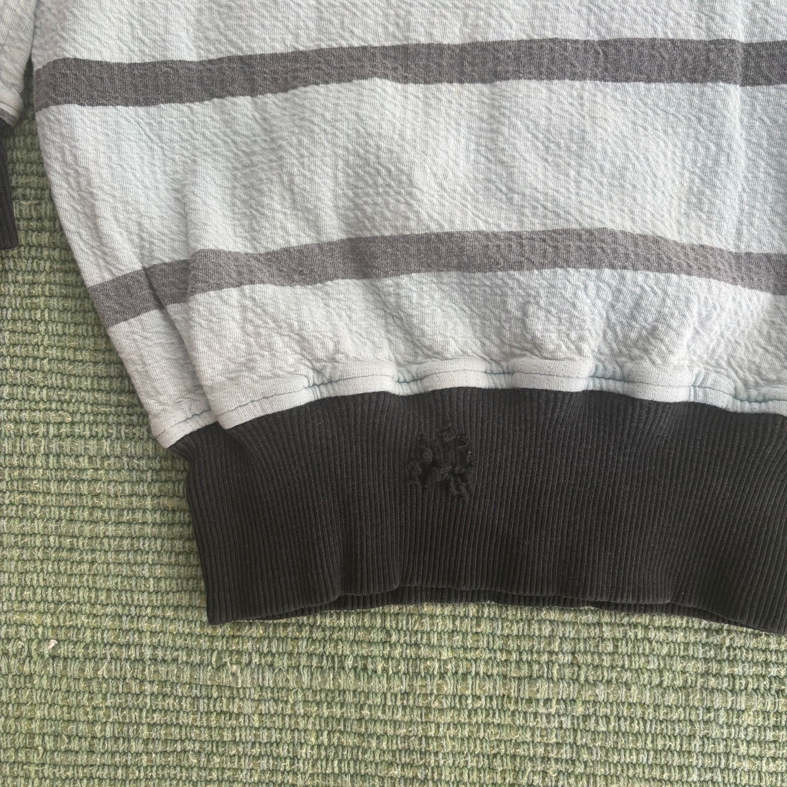 Vintage Vintage 80s era textured cotton kids striped sweatshirt Size XS / US 0-2 / IT 36-38 - 2 Thumbnail