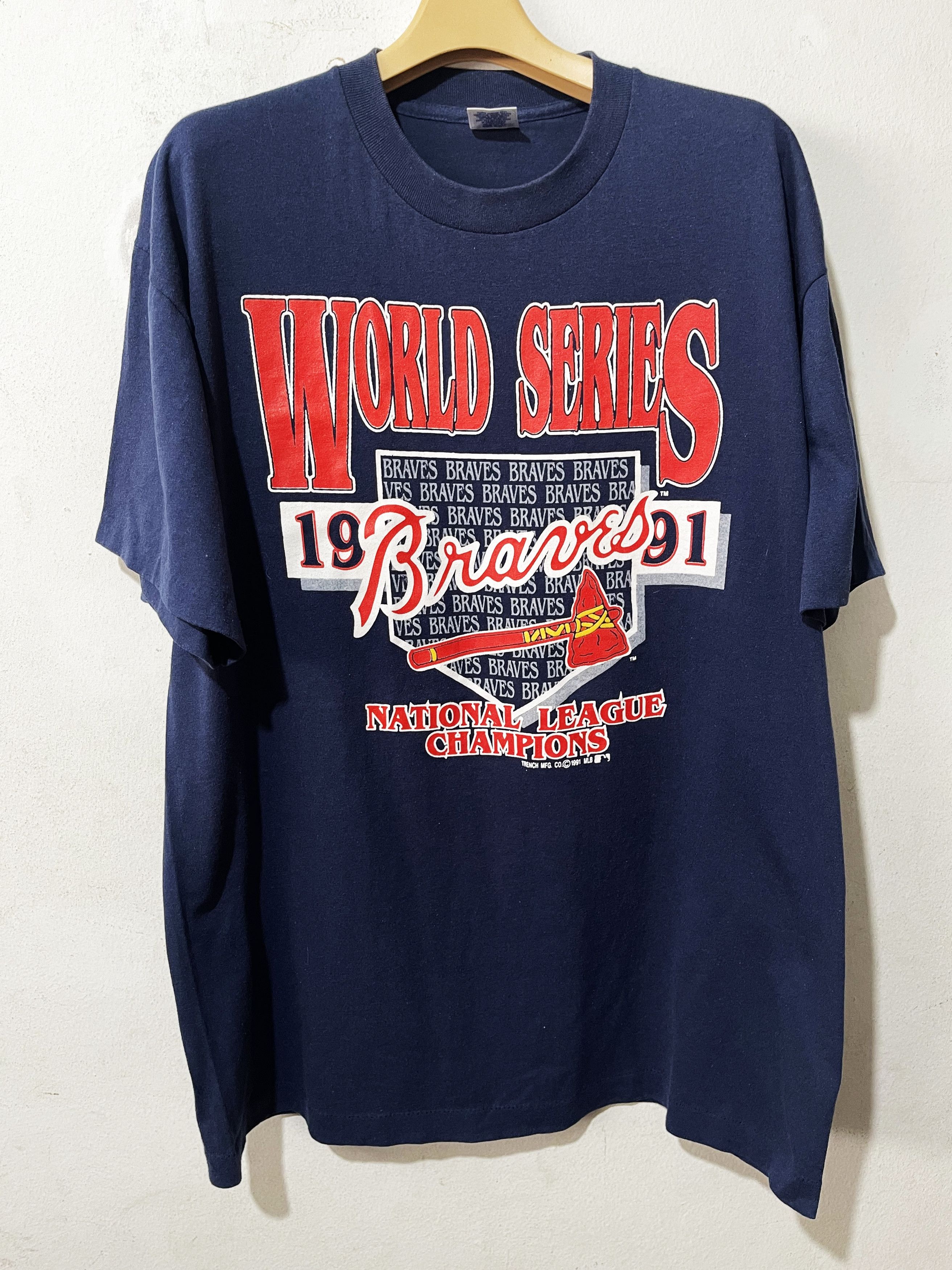 MLB × Vintage Vintage 90s Atlanta Braves MLB T-shirt Size US XL / EU 56 / 4 - 1 Thumbnail
