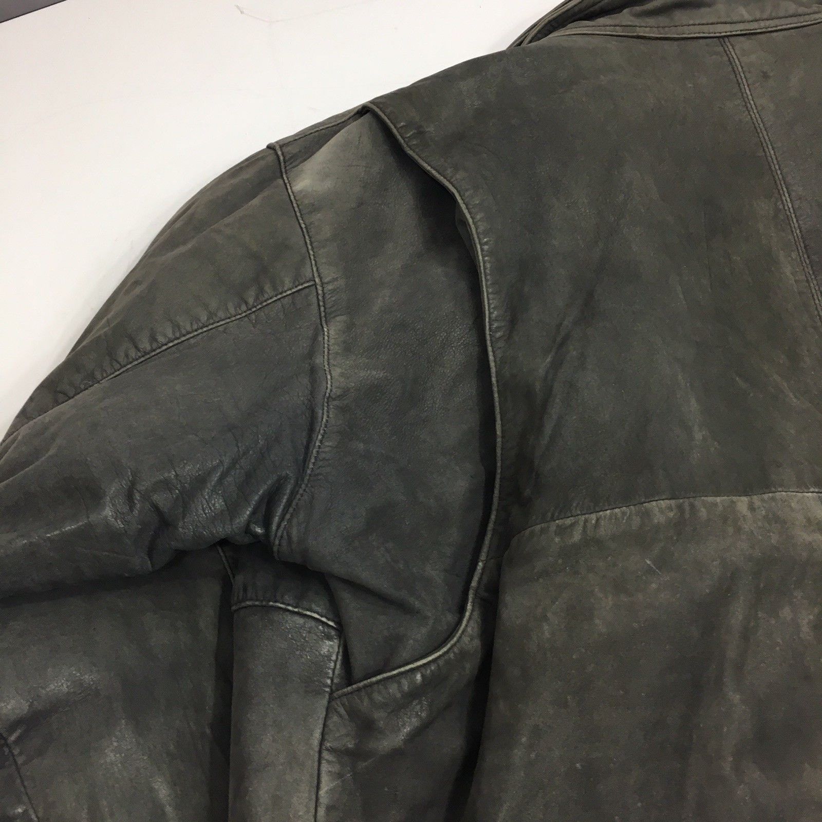 Gant Vtg Nimbus GANT Gun Metal Black Leather BOMBER Jacket Size US L / EU 52-54 / 3 - 7 Thumbnail