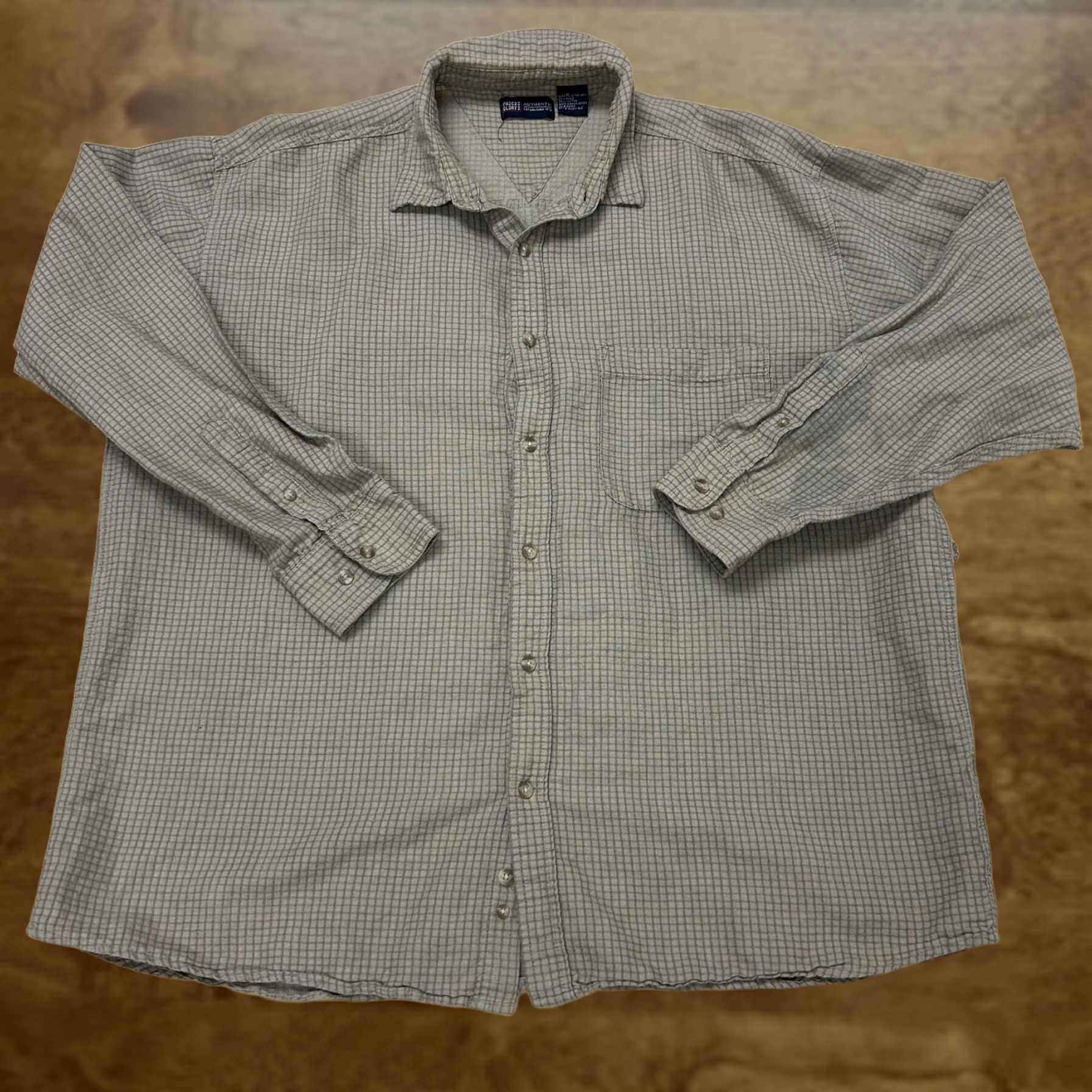 Faded Glory VINTAGE Faded Glory Shirt Mens XL Gray Check Long Sleeve Button Up Ramie Cotton Size US XL / EU 56 / 4 - 1 Thumbnail