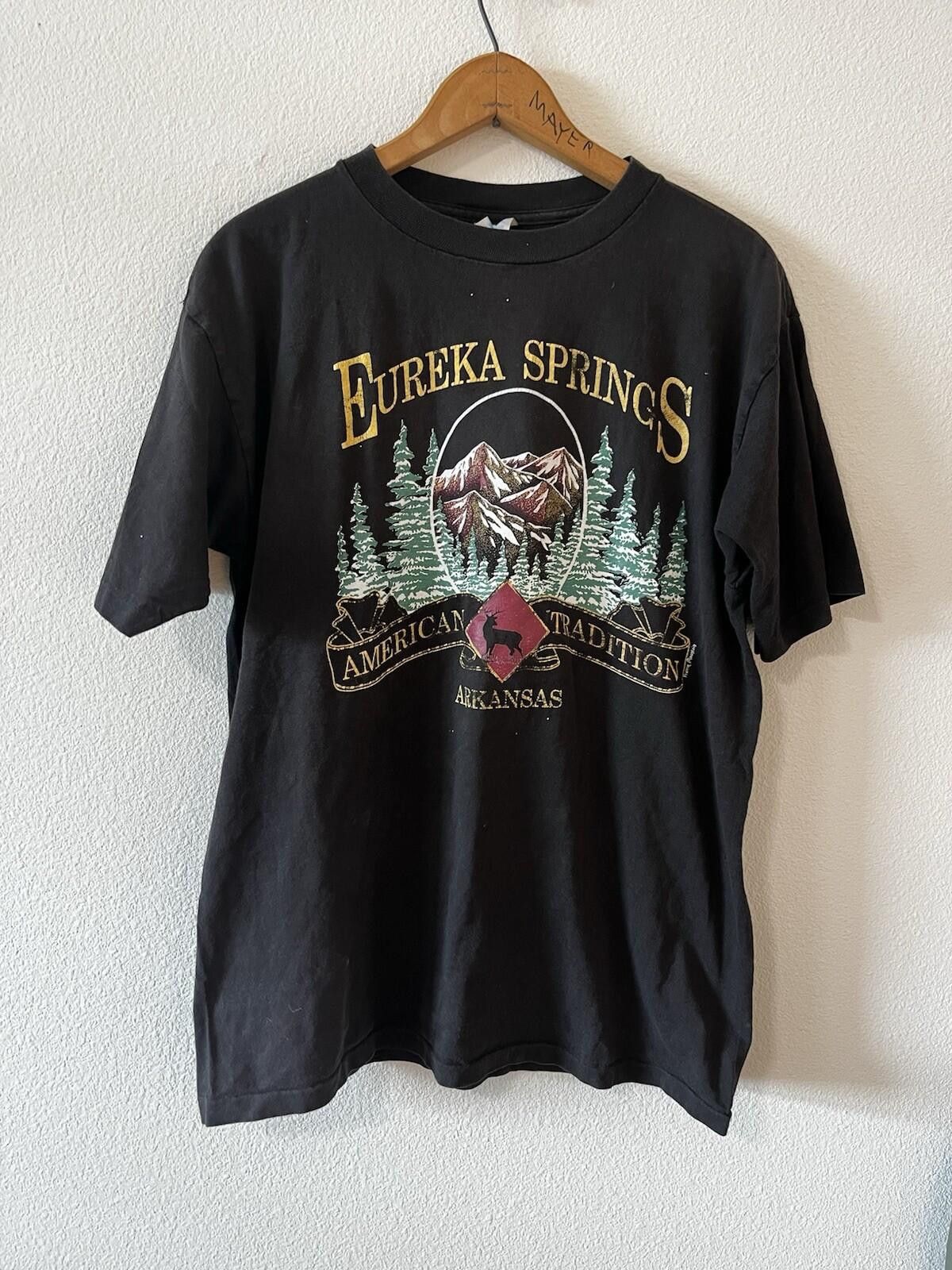 Other VTG Eureka Springs Arkansas Tee Mountains Deer Black L Size US L / EU 52-54 / 3 - 1 Thumbnail