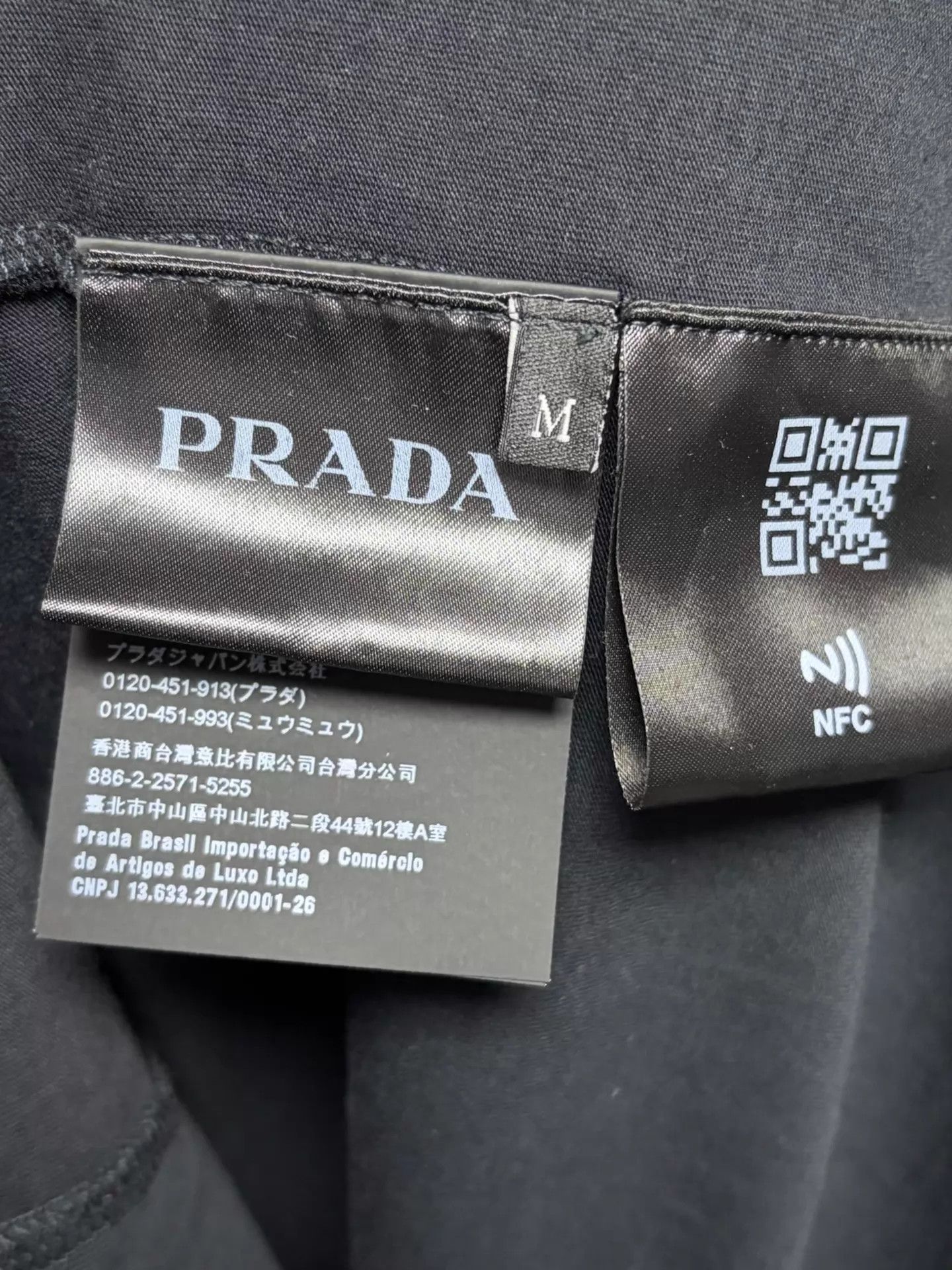 Prada Prada Men's Black Crew Neck Embroidered Logo SS Tee M Size US M / EU 48-50 / 2 - 4 Thumbnail