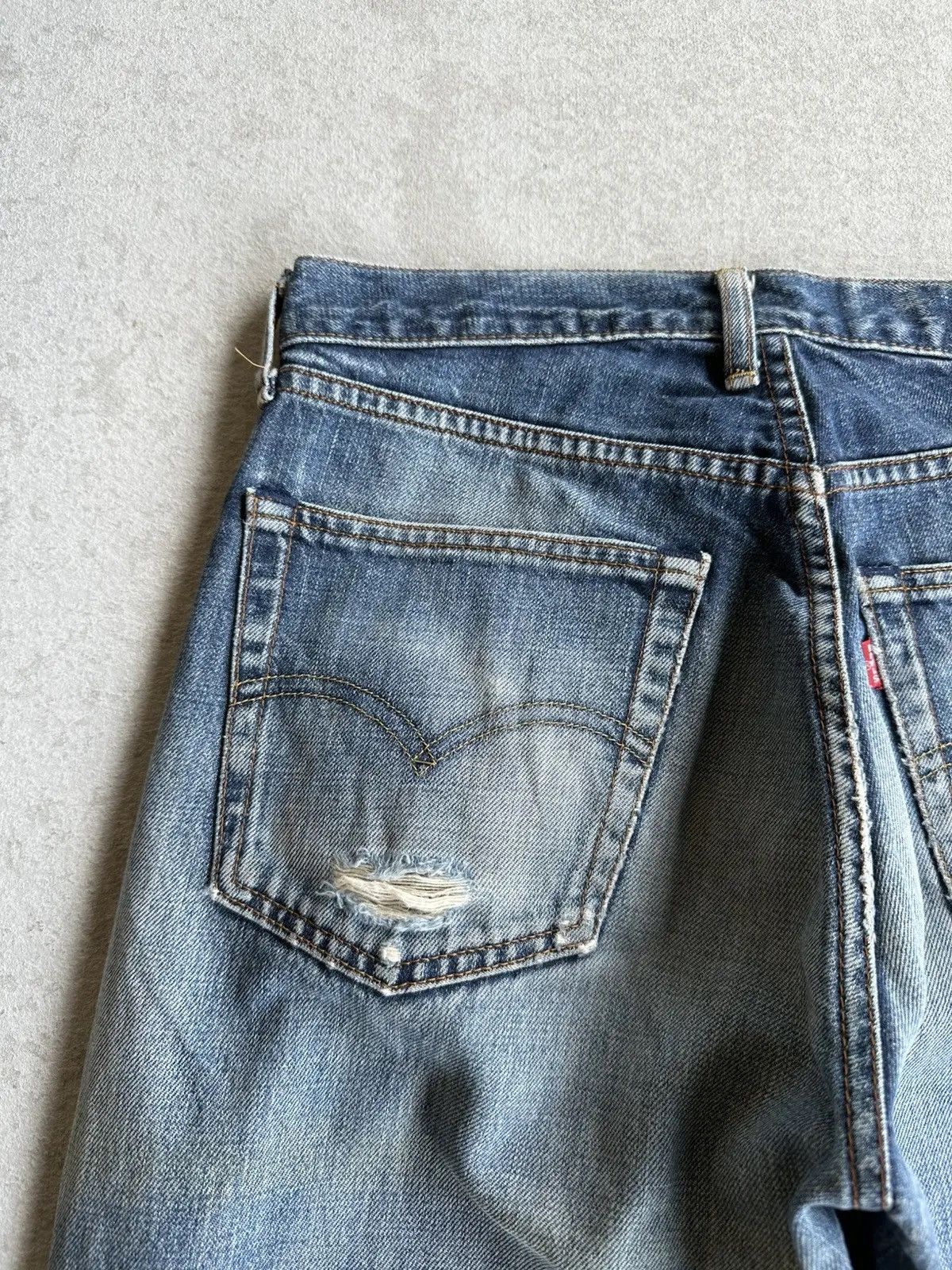 LVC CRAZY 🔥🔥 DISTRESSED DENIM 🧷 Vintage LEVI’S 503 Denim Pants Size US 29 - 17 Thumbnail