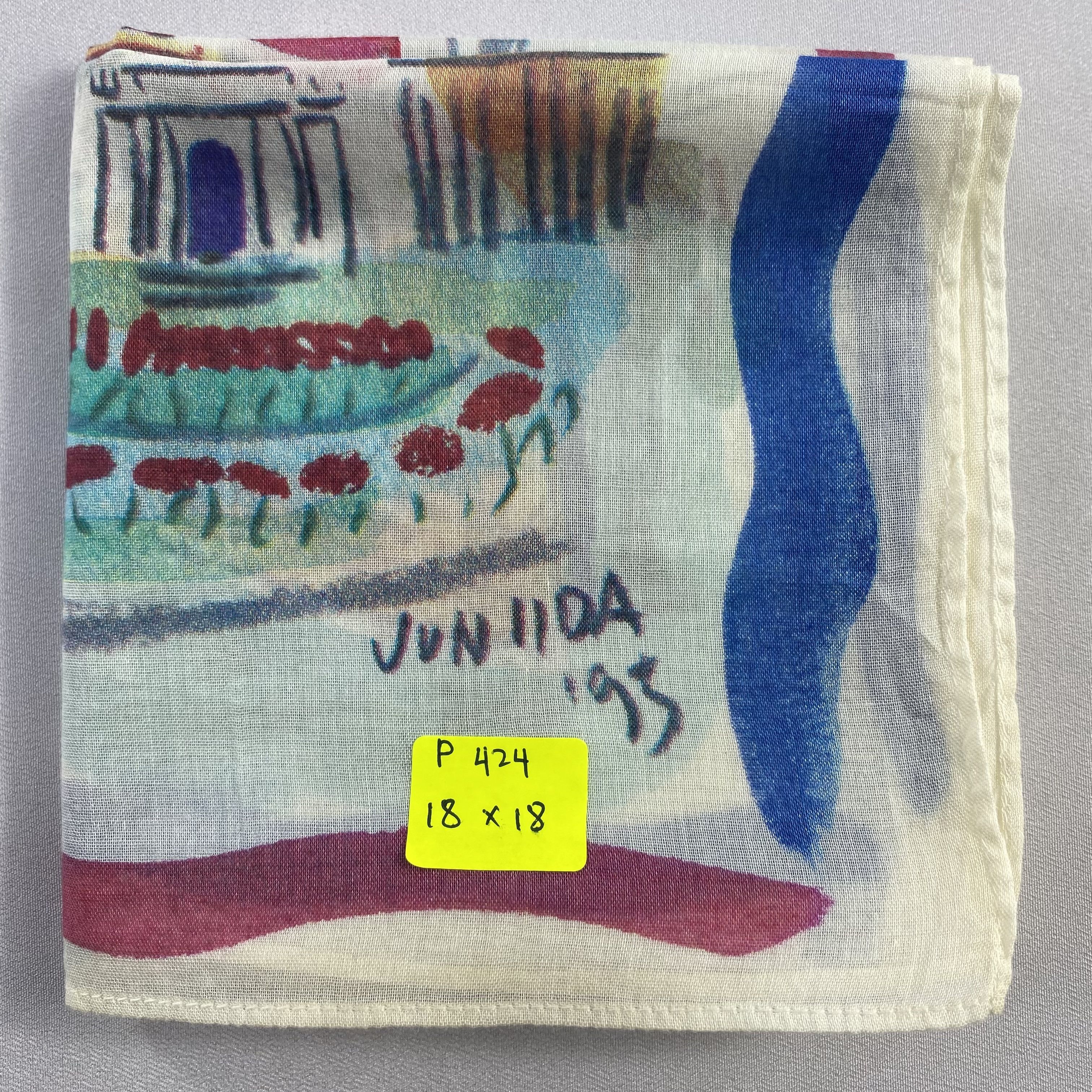 Vintage JUN IIDA Neckerchief / Bandana / Handkerchief-P424 Size ONE SIZE - 5 Thumbnail