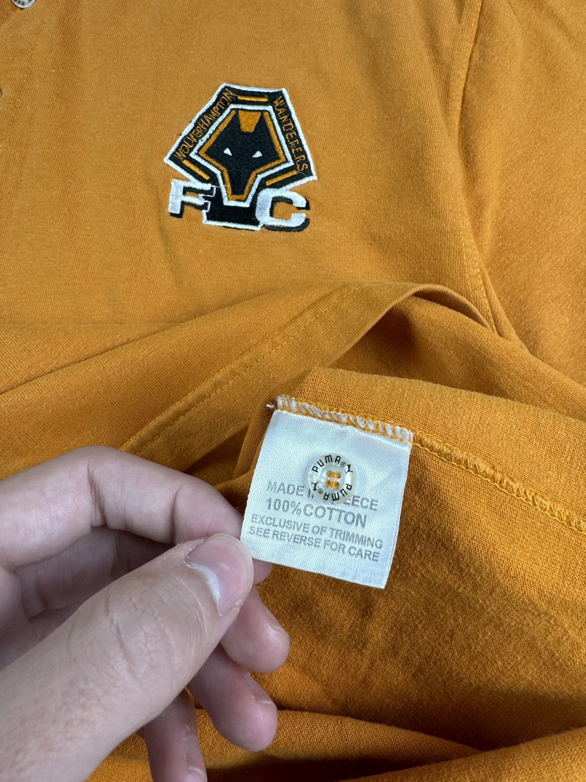 Puma Wolverhampton Wolves 1998/2000 FC Football Polo T Shirt Tee Size US M / EU 48-50 / 2 - 13 Thumbnail