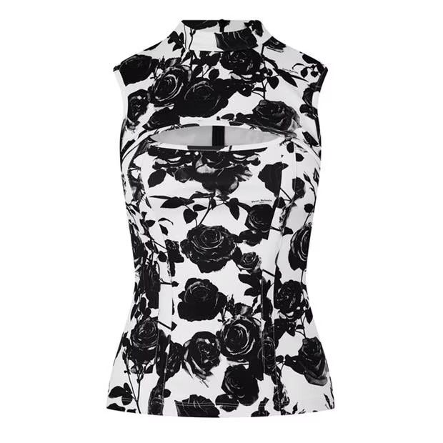 Balmain o1g2r1mq0924 Tank Top in White & Noir Size M / US 6-8 / IT 42-44 - 1 Thumbnail