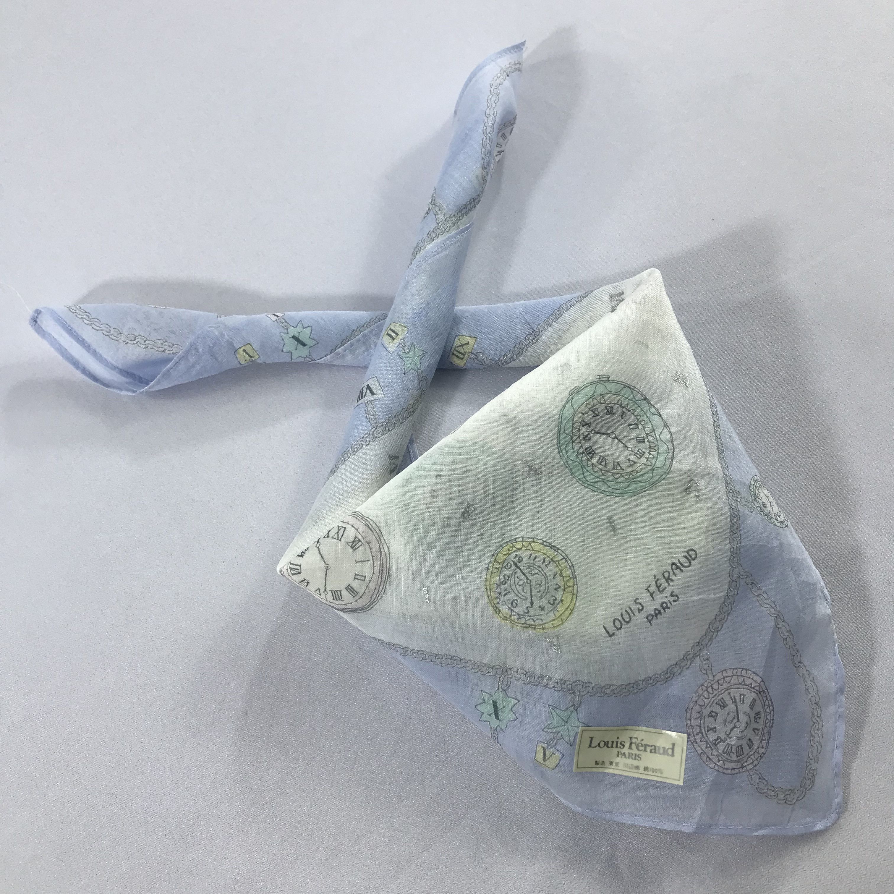 Louis Feraud × Vintage Louis Feraud Bandana / Handkerchief / Neckerchief - S2479 Size ONE SIZE - 4 Thumbnail
