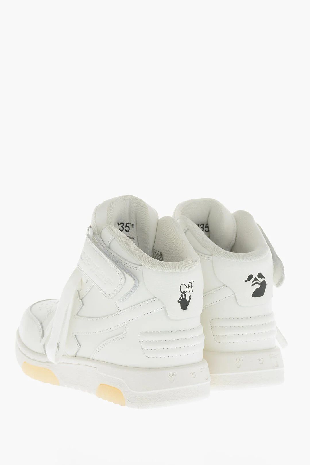 Off-White og1mm0426 Leather Low-Top Sneakers in White Size US 5 / IT 35 - 2 Thumbnail