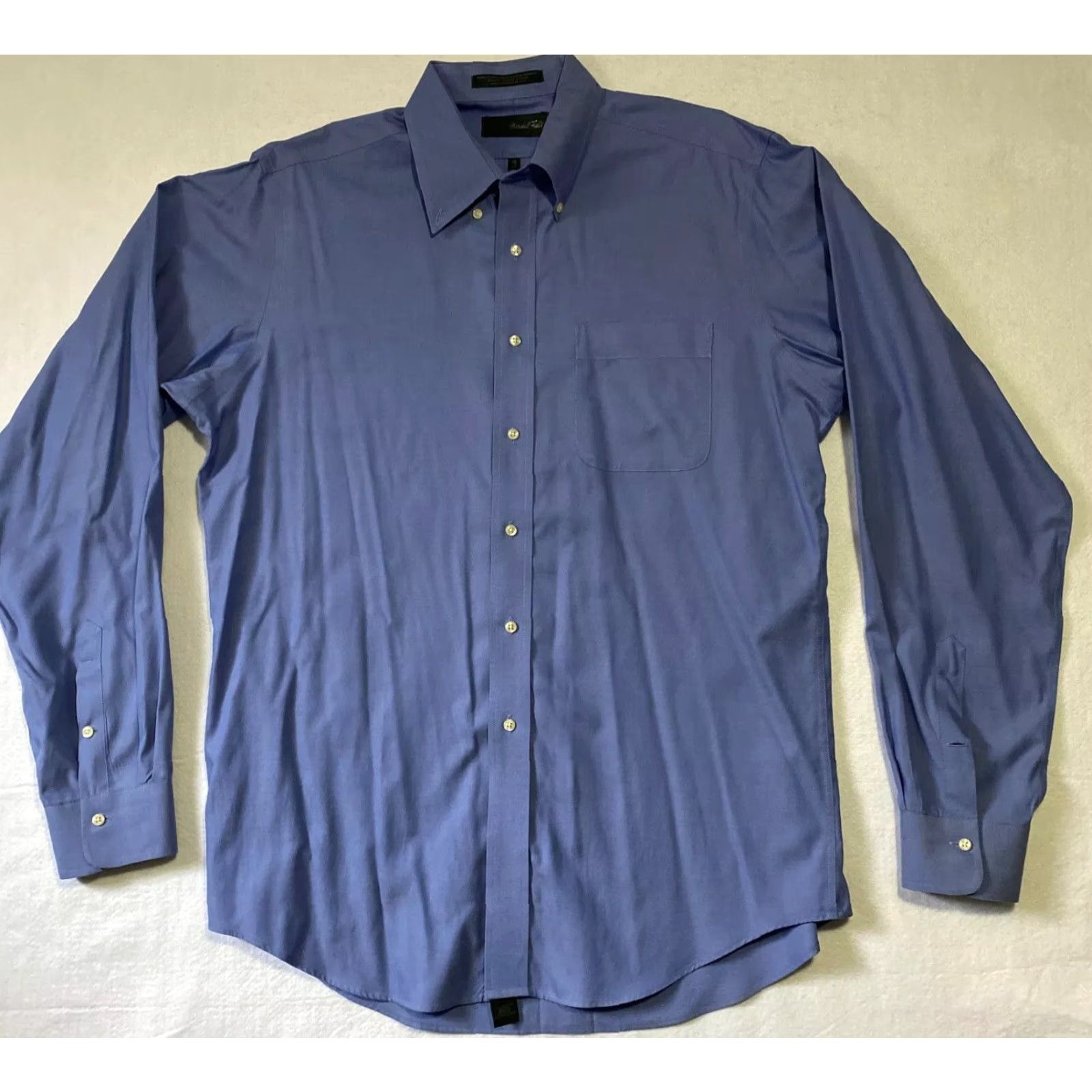 Vintage Marshall Field's Button Shirt Men’s Size 16X37 Blue Long Sleeve Dress Shirt Buttons Non-Iron Pockets Casual Formal Vintage Lands 26-26 Mens Size US L / EU 52-54 / 3 - 2 Thumbnail