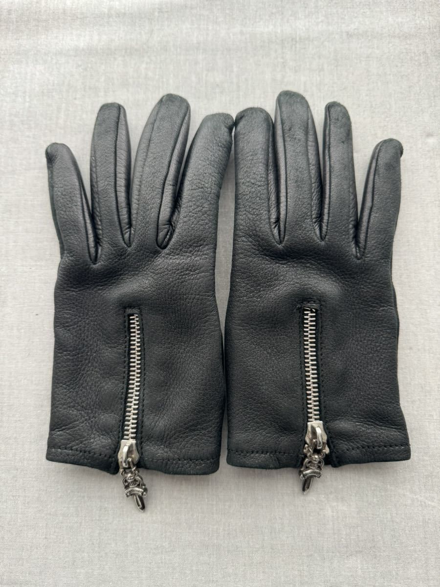 Chrome Hearts Chrome Hearts Dagger Zip Up Cashmere Leather Gloves Size ONE SIZE - 11 Thumbnail