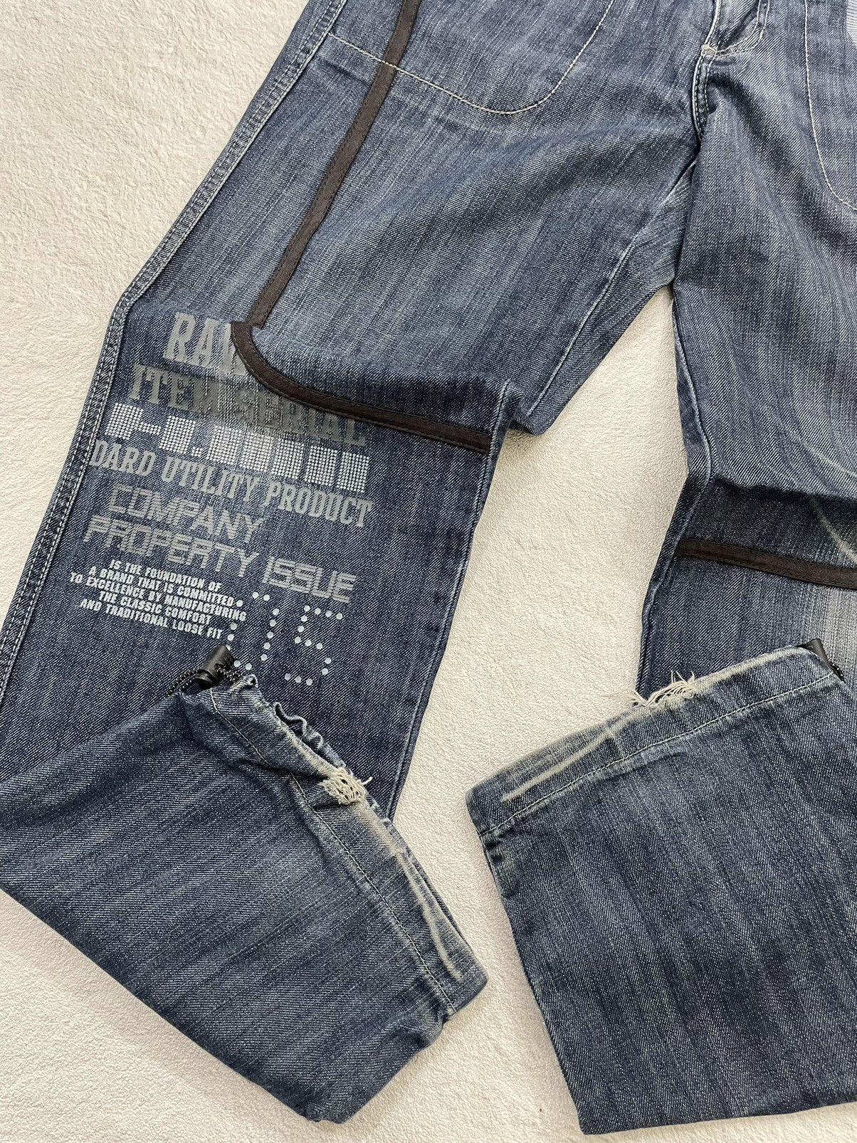Fubu 2000s Fubu Poem Baggy denim y2k style Size US 30 / EU 46 - 3 Thumbnail
