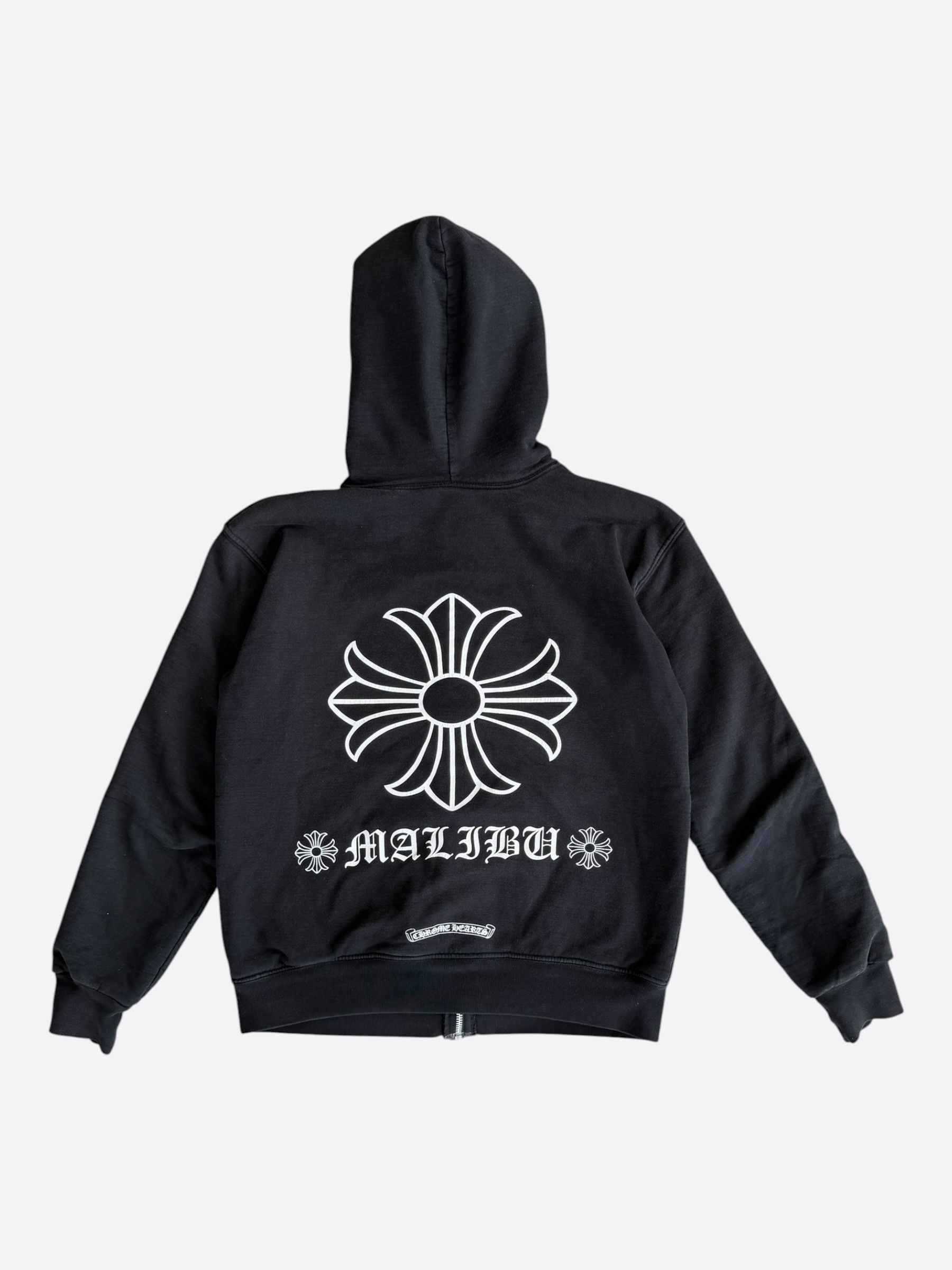 Chrome Hearts Black & White Malibu Cross Logo Zip Up Thermal Hoodie Size US S / EU 44-46 / 1 - 1 Thumbnail