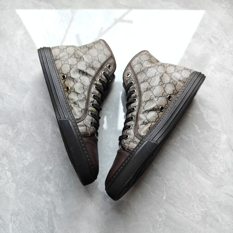 Gucci Double G High-Top Fashion Sneakers -