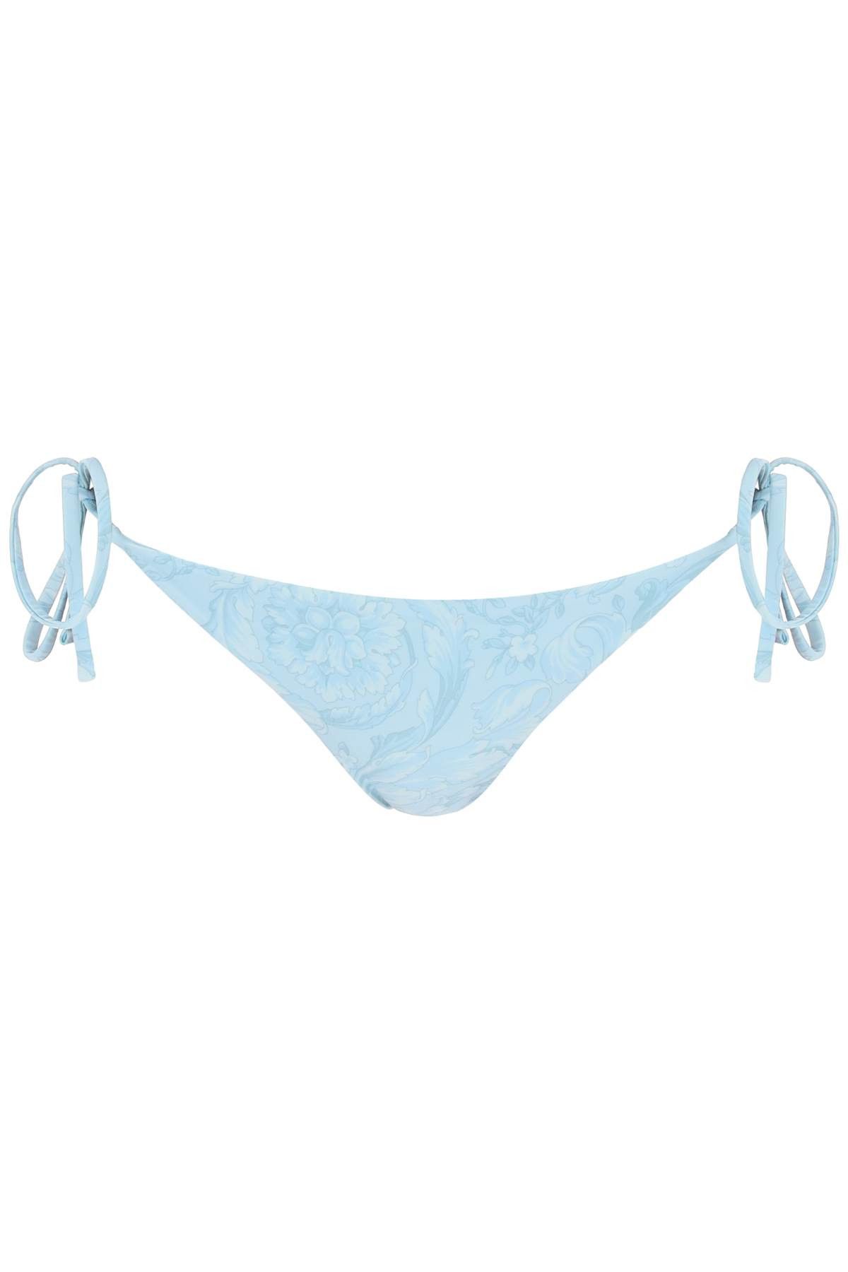 Image of Versace Baroque Bikini Brief in Pale Blue, Women's (Size XL)