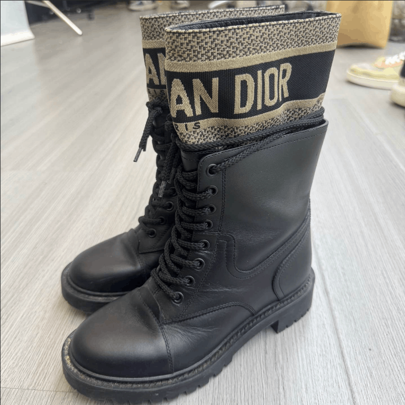Dior Dior Calfskin Leather Ankle Boots Size US 4 / IT 34 - 6 Thumbnail