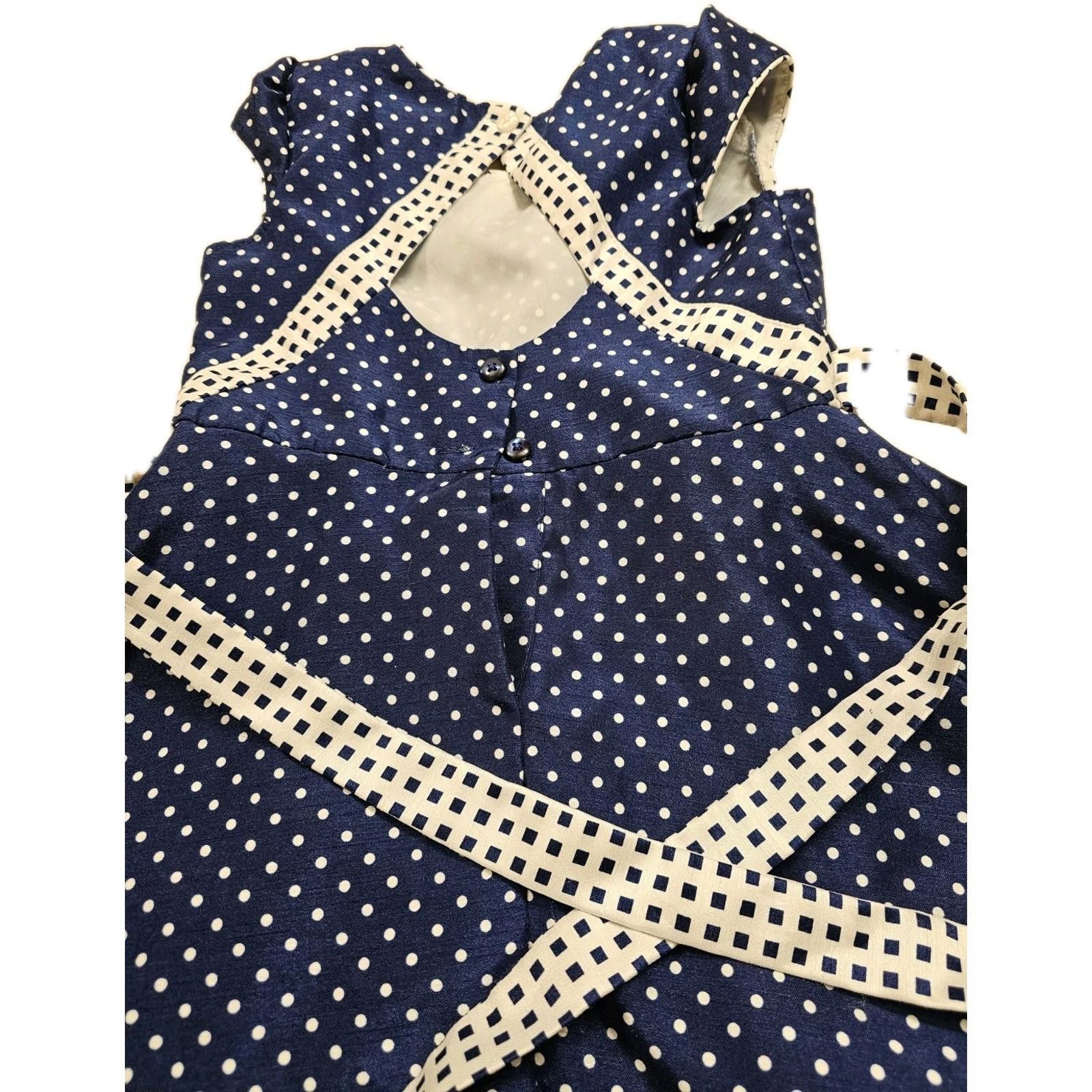 Other Girl's Jona Michelle Fancy Holida Dress Sz 7 White with Blue Size ONE SIZE - 5 Thumbnail