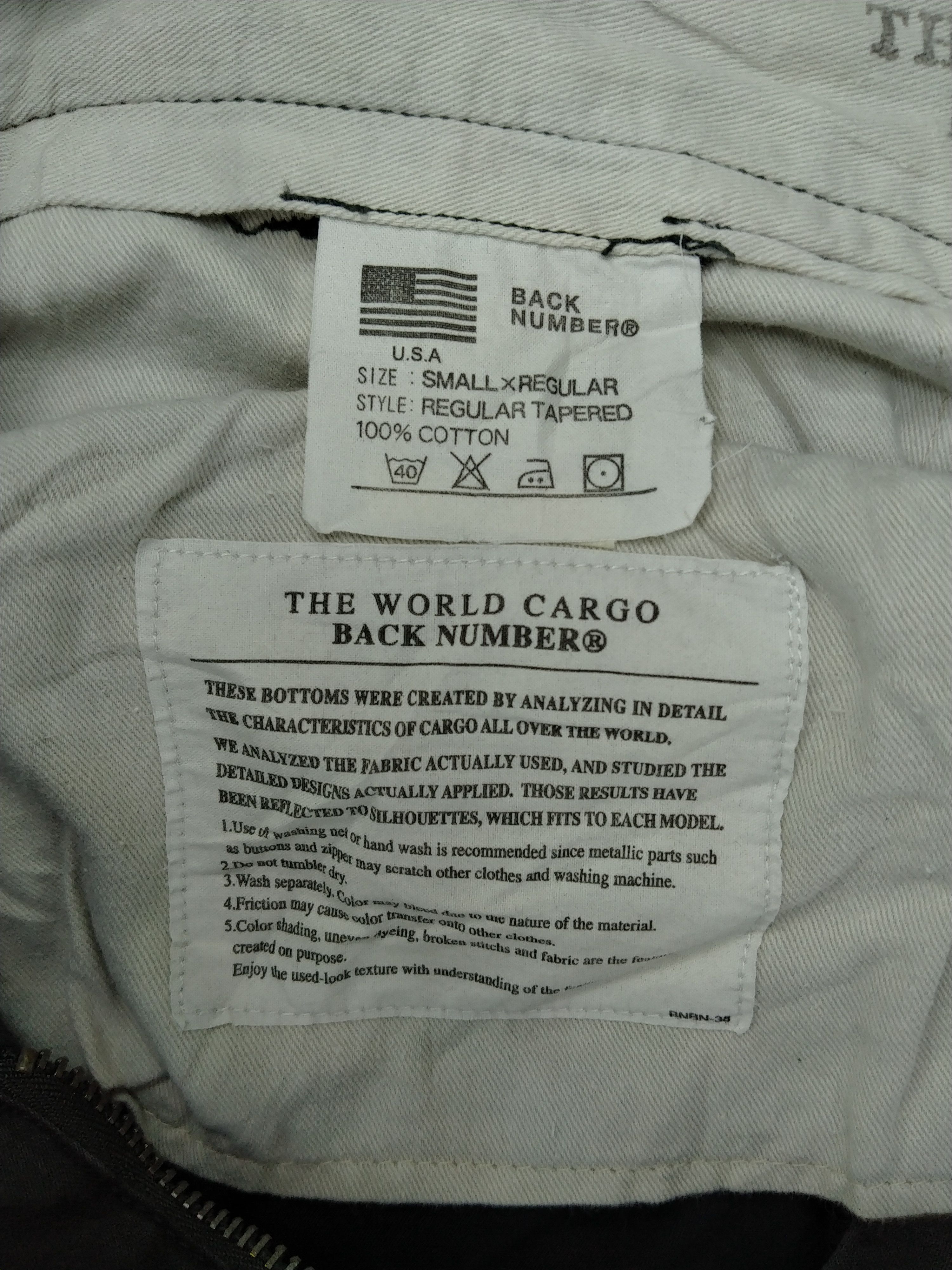 Japanese Brand Back Number Cargo Multi Pocket Pants -CP169 Size US 28 / EU 44 - 6 Thumbnail