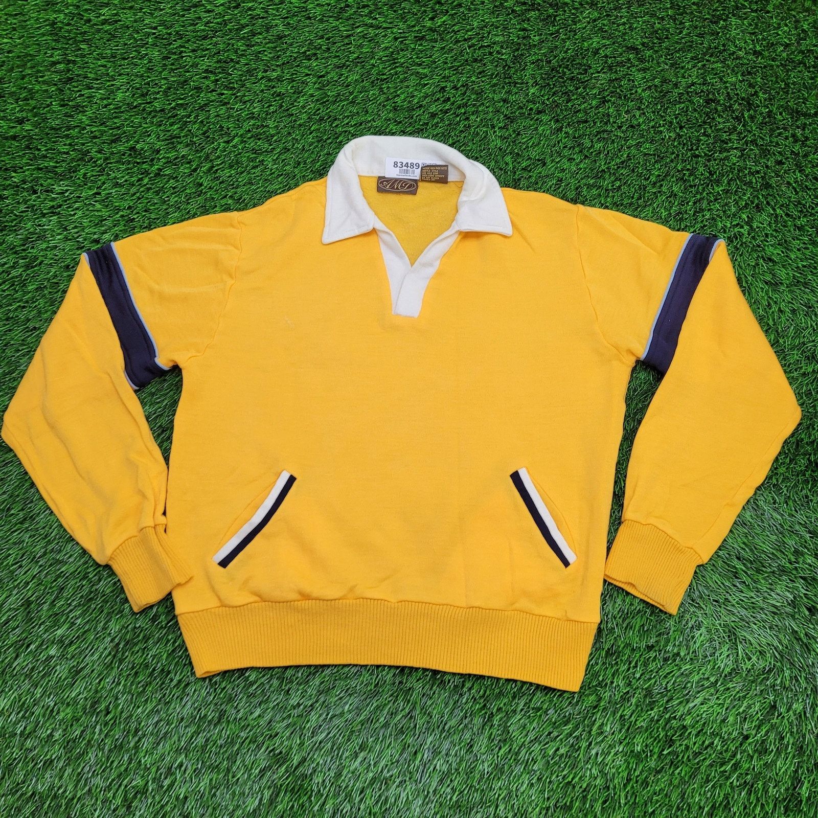 Other Vintage 90s MOD Collared Sweatshirt Medium 21x23 Crop Baggy Size US M / EU 48-50 / 2 - 2 Thumbnail