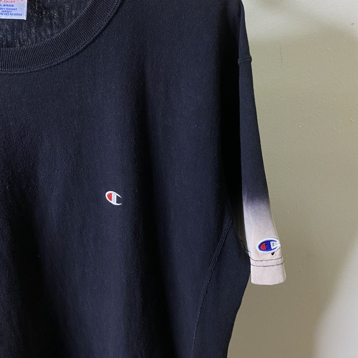 Champion × Vintage Vintage 2000s Champion Reverse Weave Two Tone Tee Size US XL / EU 56 / 4 - 3 Thumbnail