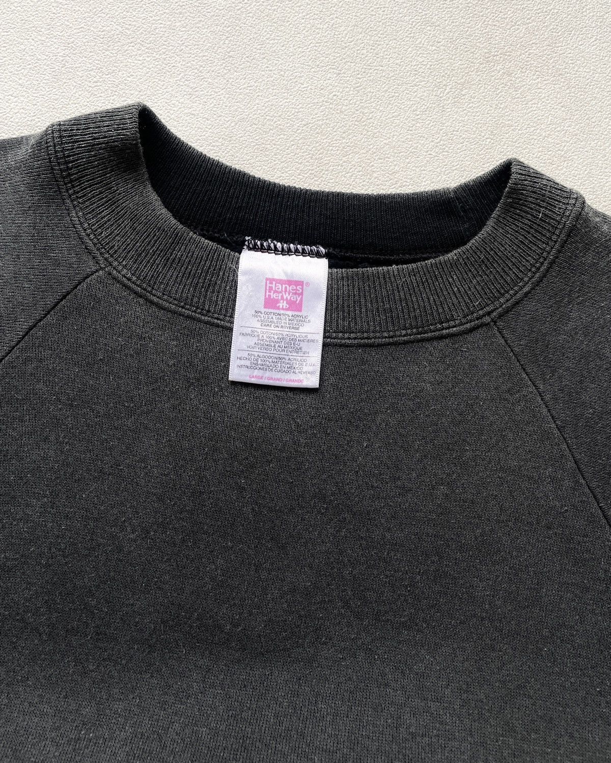Hanes 2000s Sunfaded Hanes Raglan Sweatshirt Size US L / EU 52-54 / 3 - 3 Thumbnail