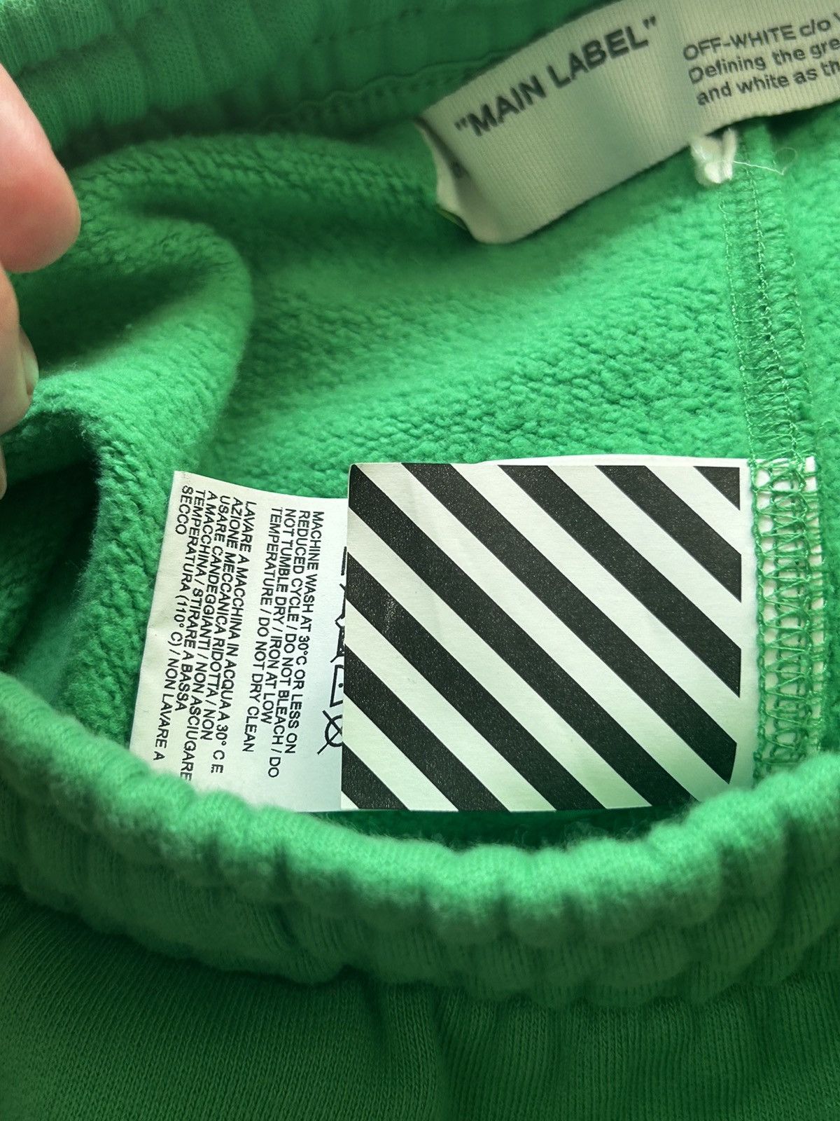Off-White Off-White Green Cotton Printed Bermuda Shorts XS Size US 30 / EU 46 - 5 Thumbnail