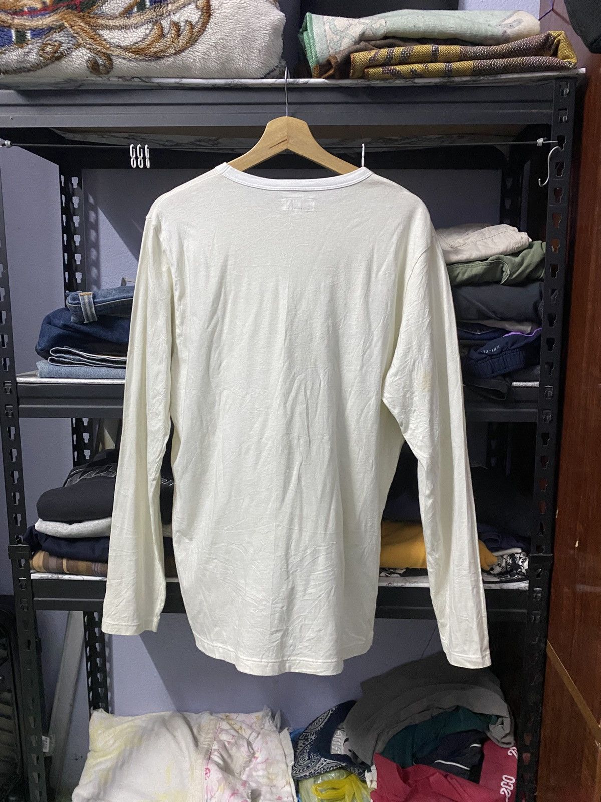 agnes b. Agnes B Long Sleeve Shirt White Color Size US L / EU 52-54 / 3 - 2 Thumbnail