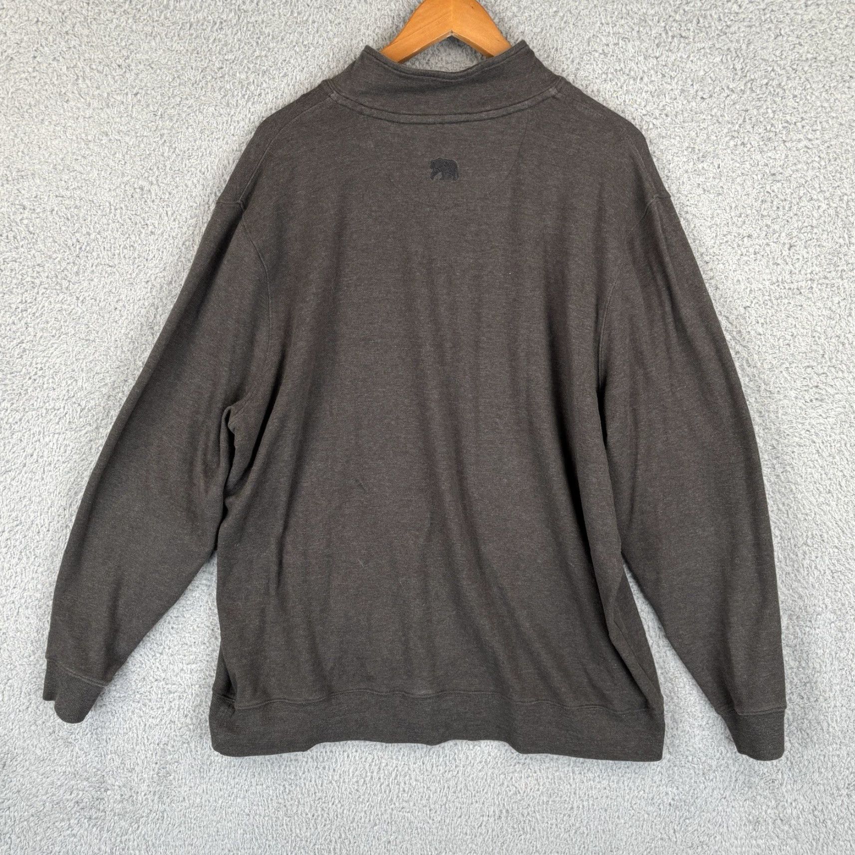 J Brand The Normal Brand Sweater Mens 2XL Brown 1/4 Zip Pullover Knit Zip Mock Neck Classic Cotton Blend Sweatshirt Casual Size US XXL / EU 58 / 5 - 4 Thumbnail