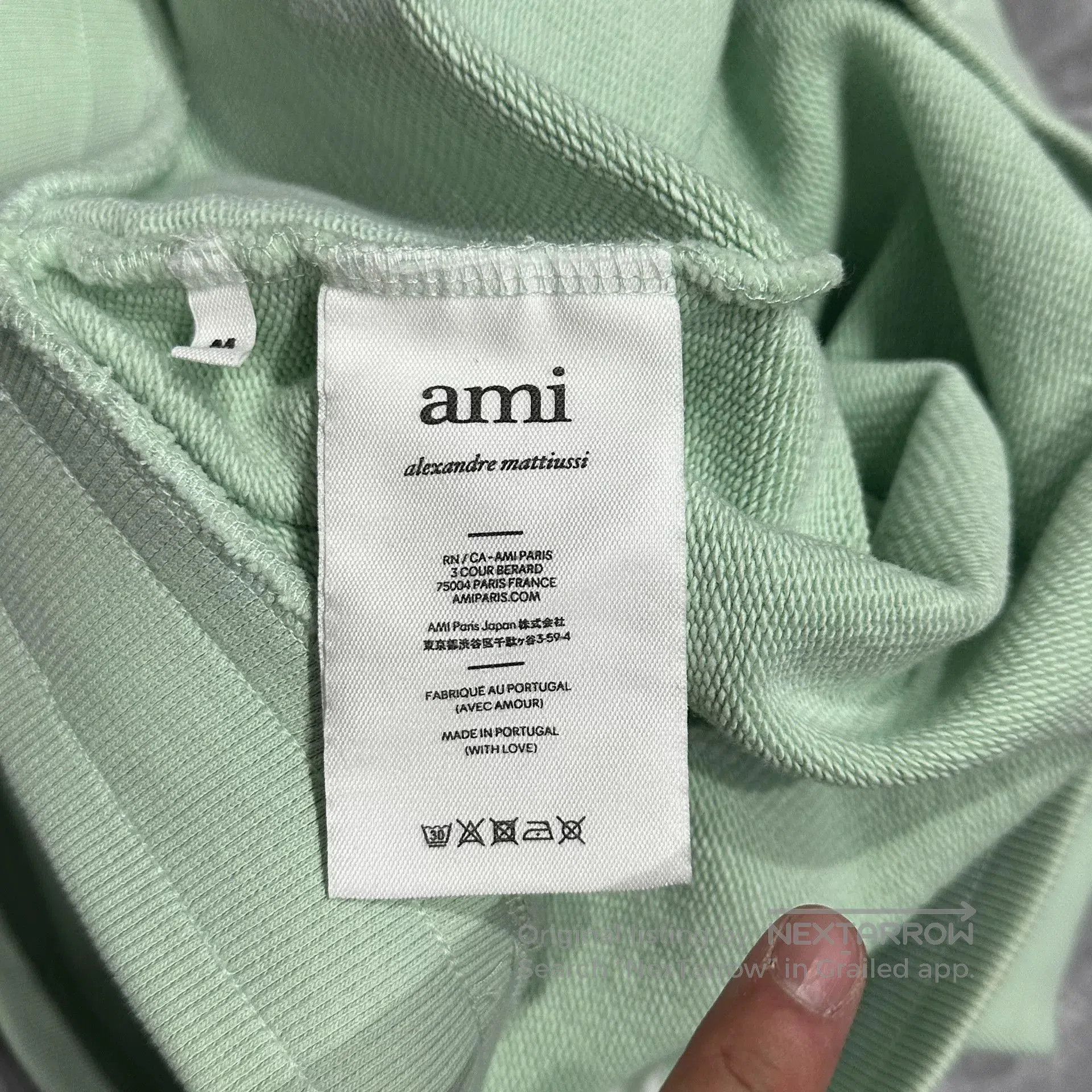 AMI Mint Green Heart Embroidered Shorts. Size US 28 / EU 44 - 7 Thumbnail