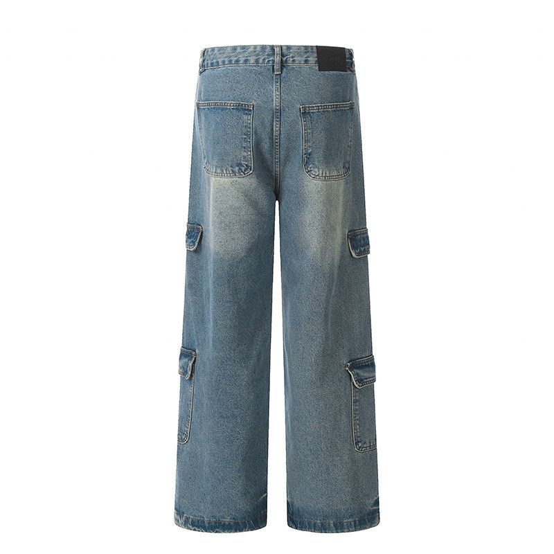 Jean American street retro multi-pocket cargo jeans Size US 32 / EU 48 - 2 Thumbnail