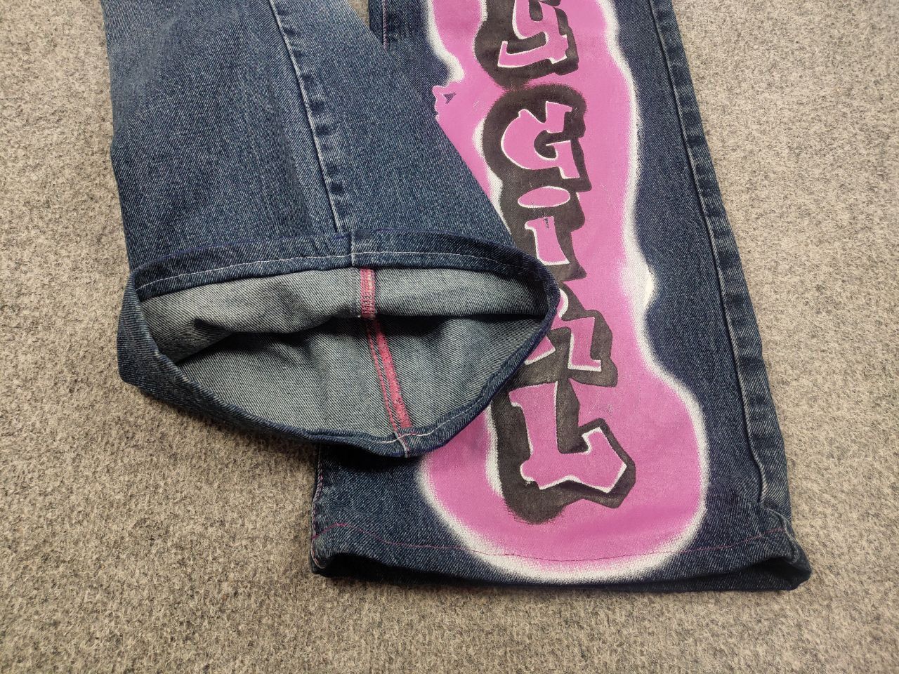 If Six Was Nine VTG Y2K Hysteric Glamour Style Baggy Flared Jeans low rise Size US 34 / EU 50 - 8 Thumbnail