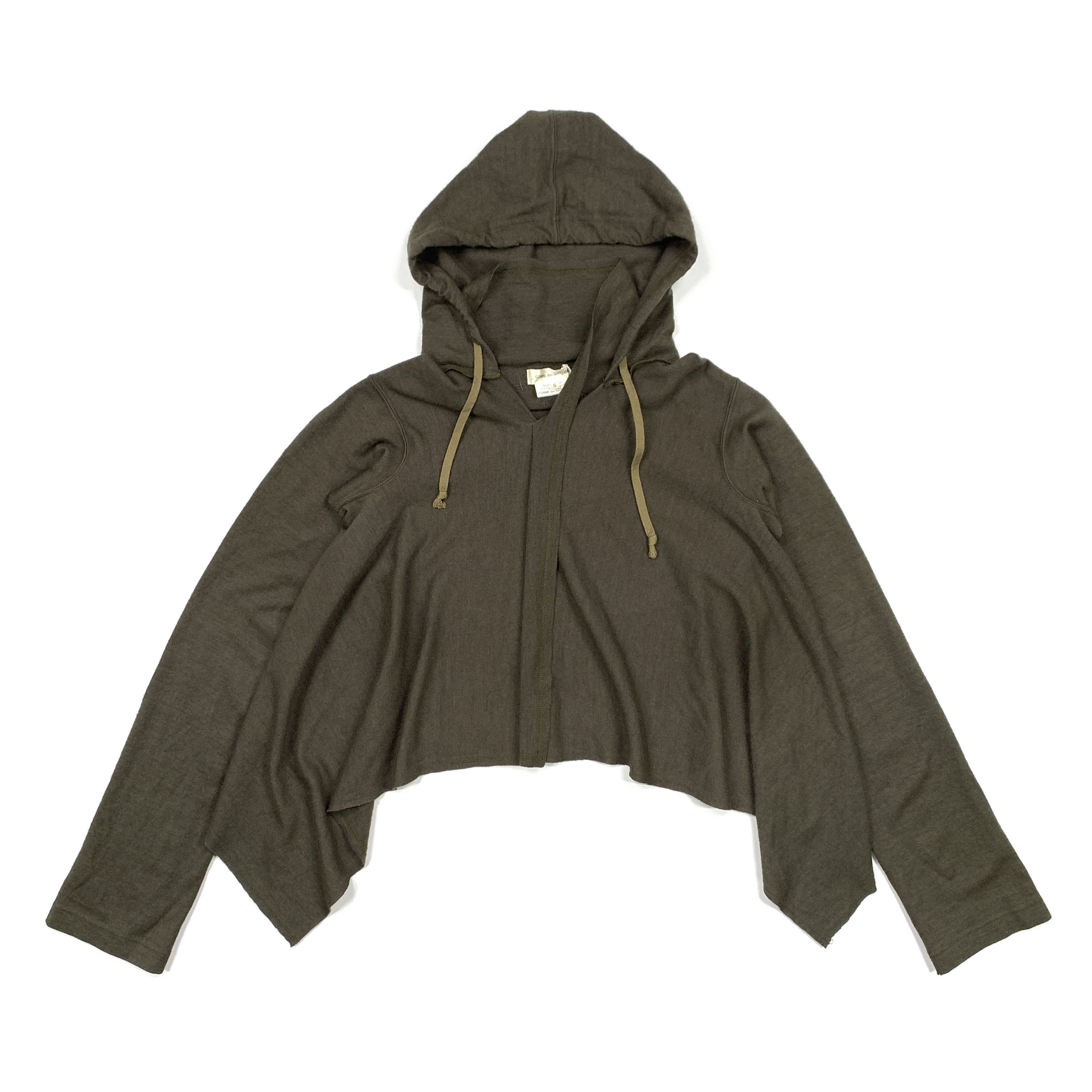 Comme des Garcons 2009 Cropped / Drape Knit Hoodie Size M / US 6-8 / IT 42-44 - 1 Thumbnail