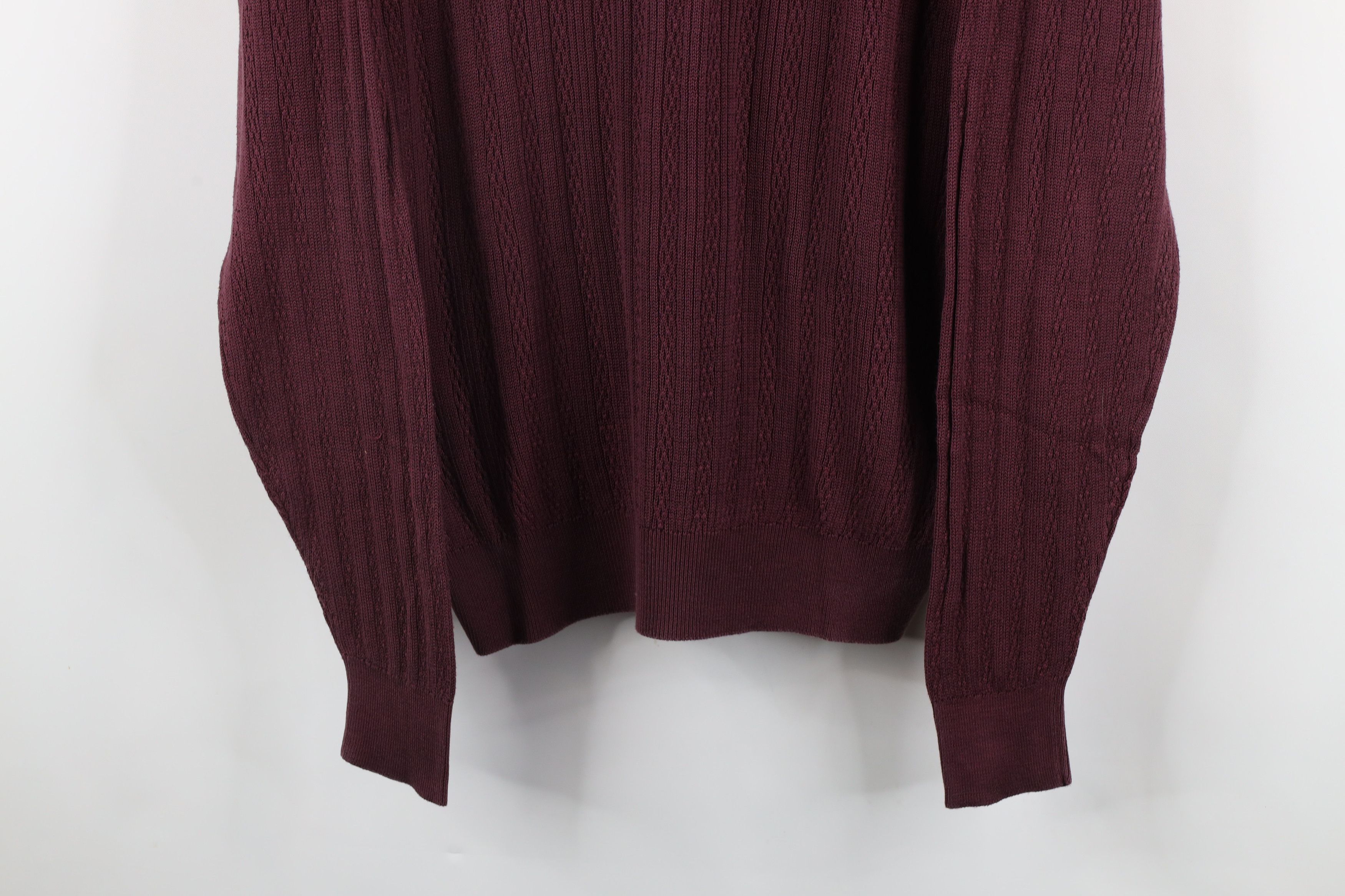 Vintage Vintage 90s Streetwear Lightweight Knit Mock Neck Sweater Size US L / EU 52-54 / 3 - 3 Thumbnail