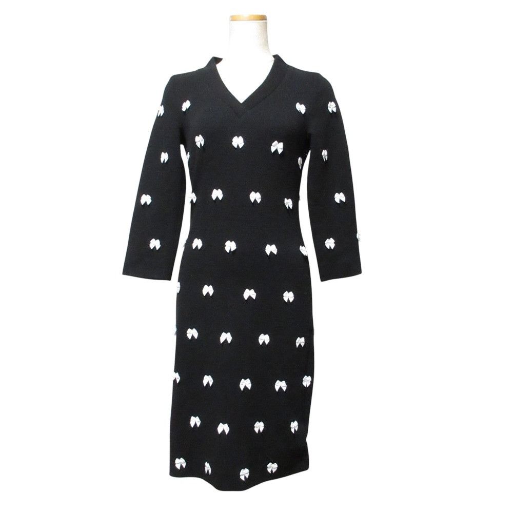 Moschino Moschino Boutique Moschino V-Neck Knit Dress Others Dresses DUTY FREE for USA Size ONE SIZE - 1 Thumbnail