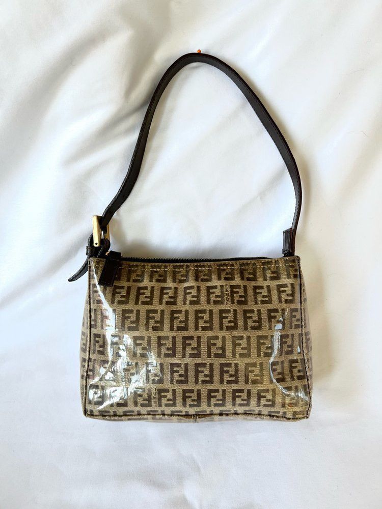 Fendi Authentic Fendi Zucchino PVC Pochette Bag Size ONE SIZE - 19 Thumbnail