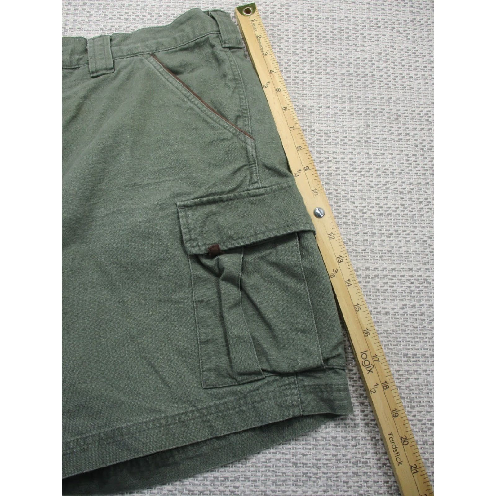 Vintage VINTAGE Dick Idol Relaxed Cargo Shirt Mens 36 Hunting Hiking Outdoors Green Cotton Canvas Pocket Cargo Mens Size US M / EU 48-50 / 2 - 6 Thumbnail